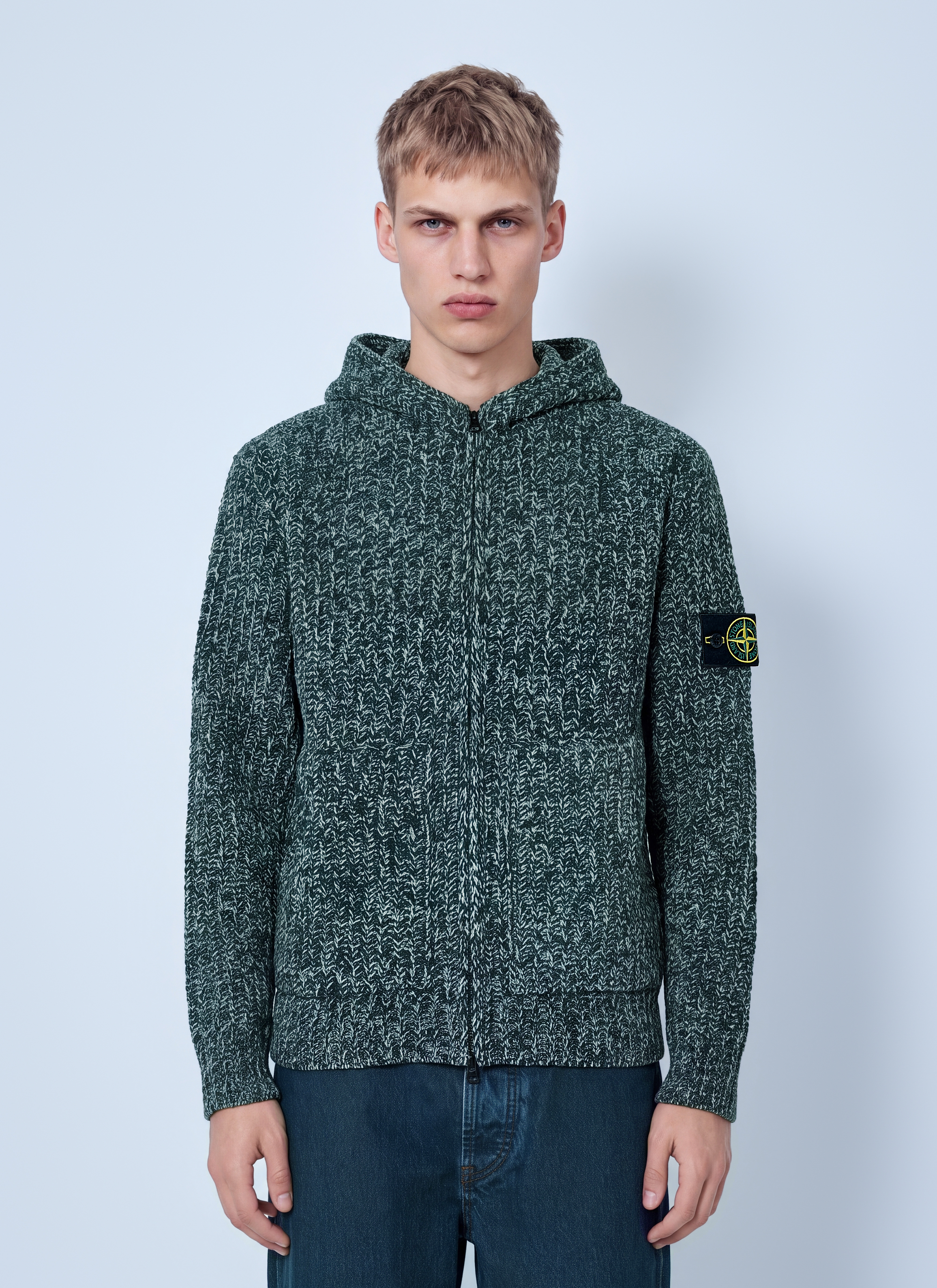 Stone Island Stone Island Knit Zip-Up Hoodie