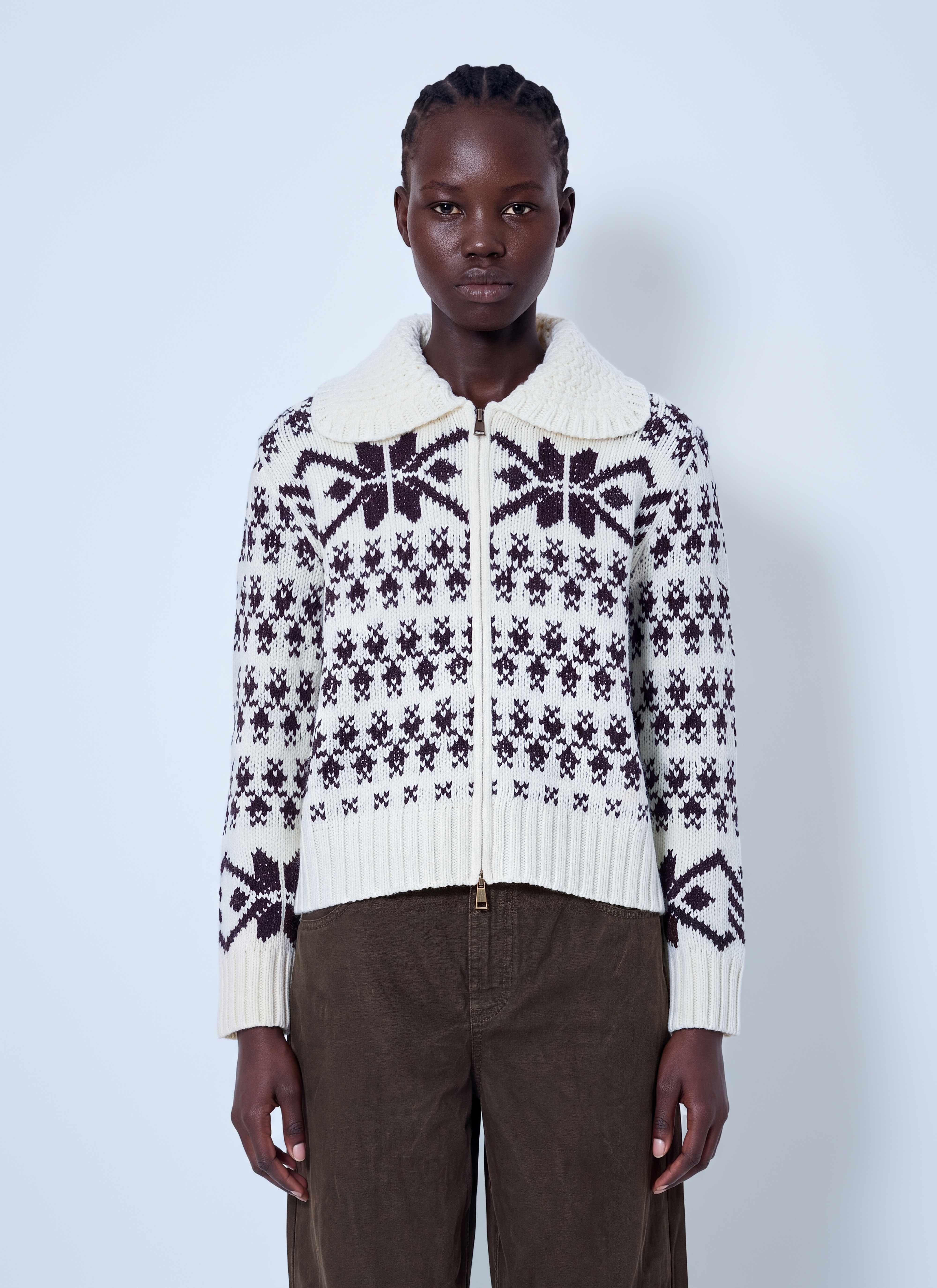 MONCLER Moncler Fair Isle Zip Cardigan