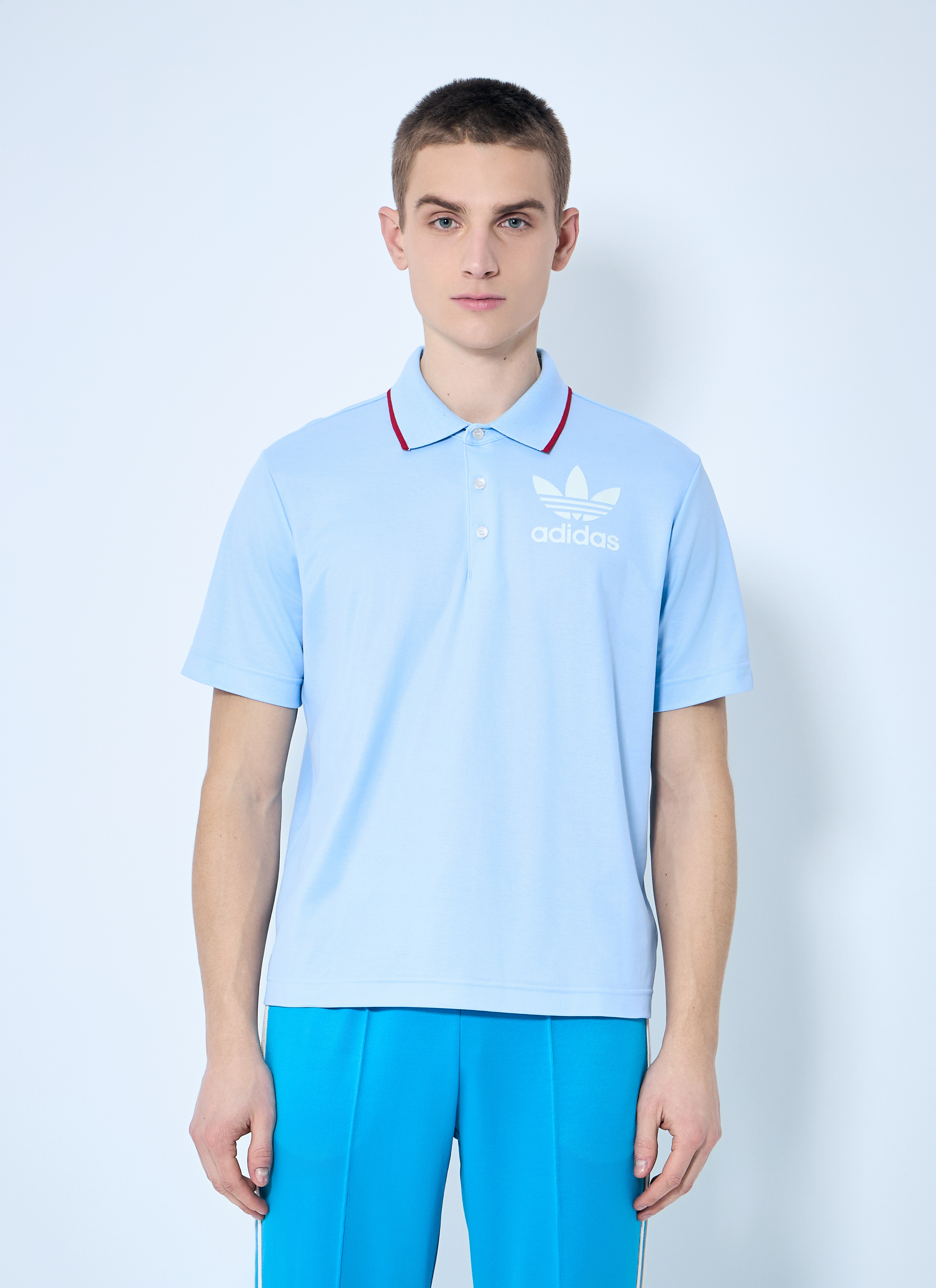 【関税込み】Wales Bonner ブルー Air ポロシャツ 242752M212003_1.jpg