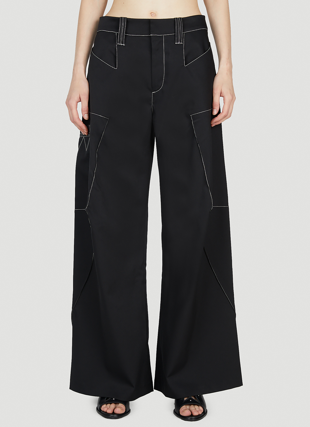 Angled Wide Leg Pants