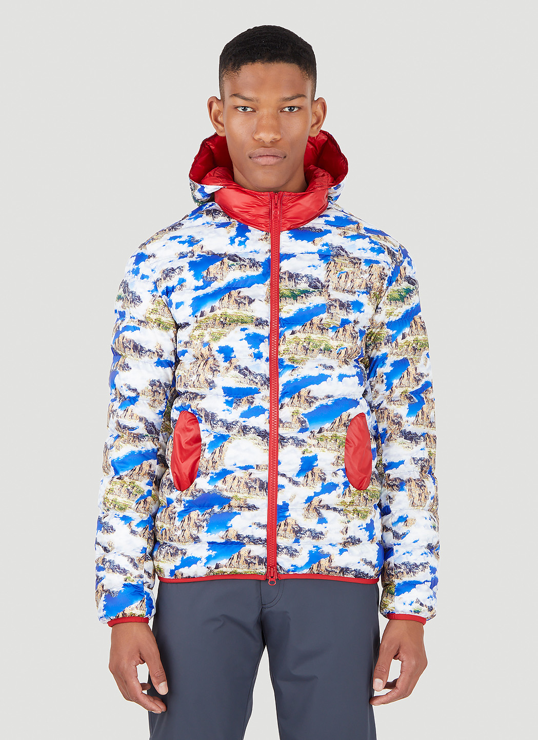 Unisex Landscape Print Padded Jacket