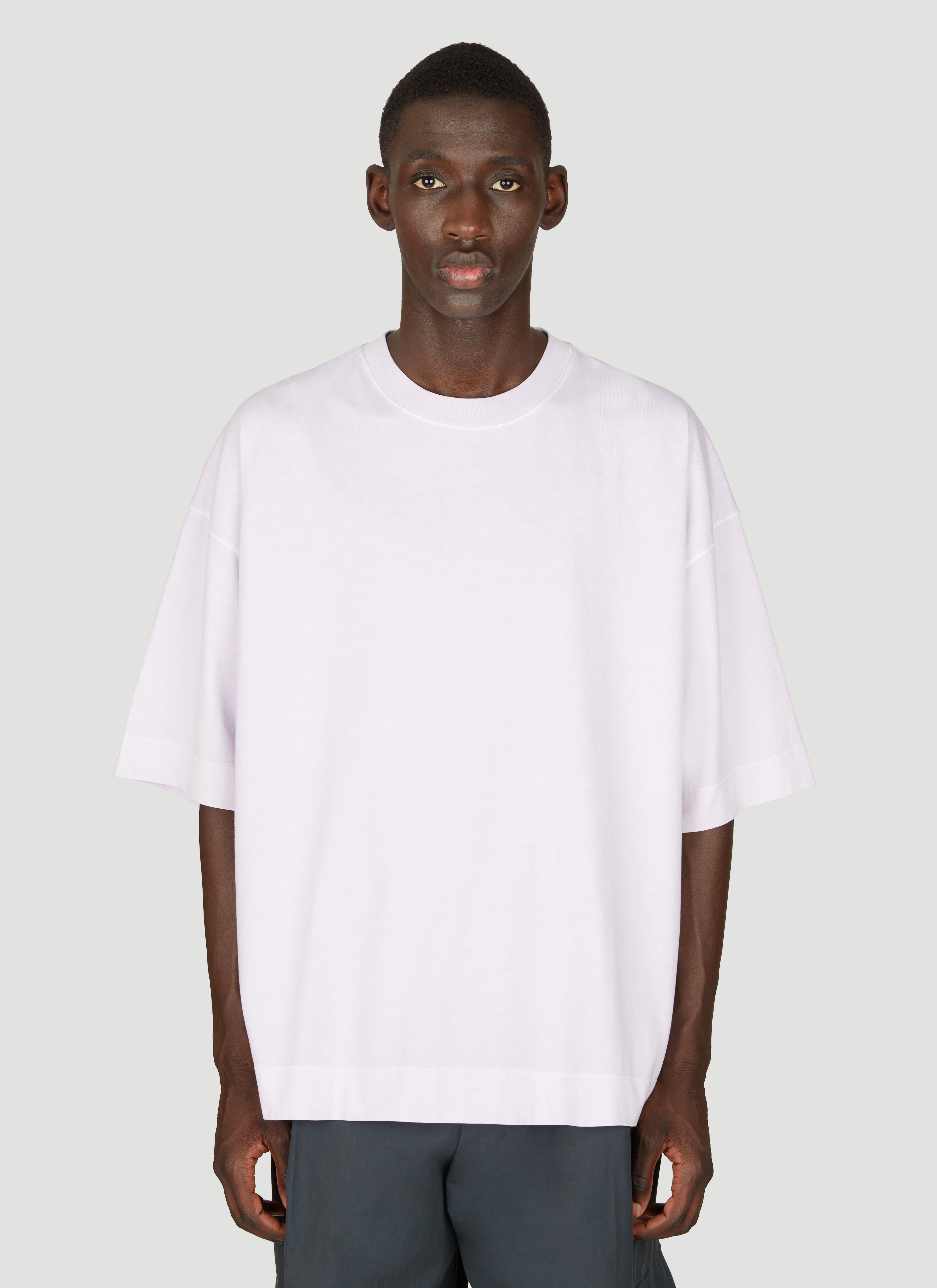 Dries Van Noten Men's' Oversized T-Shirt in Lilac | LN-CC®
