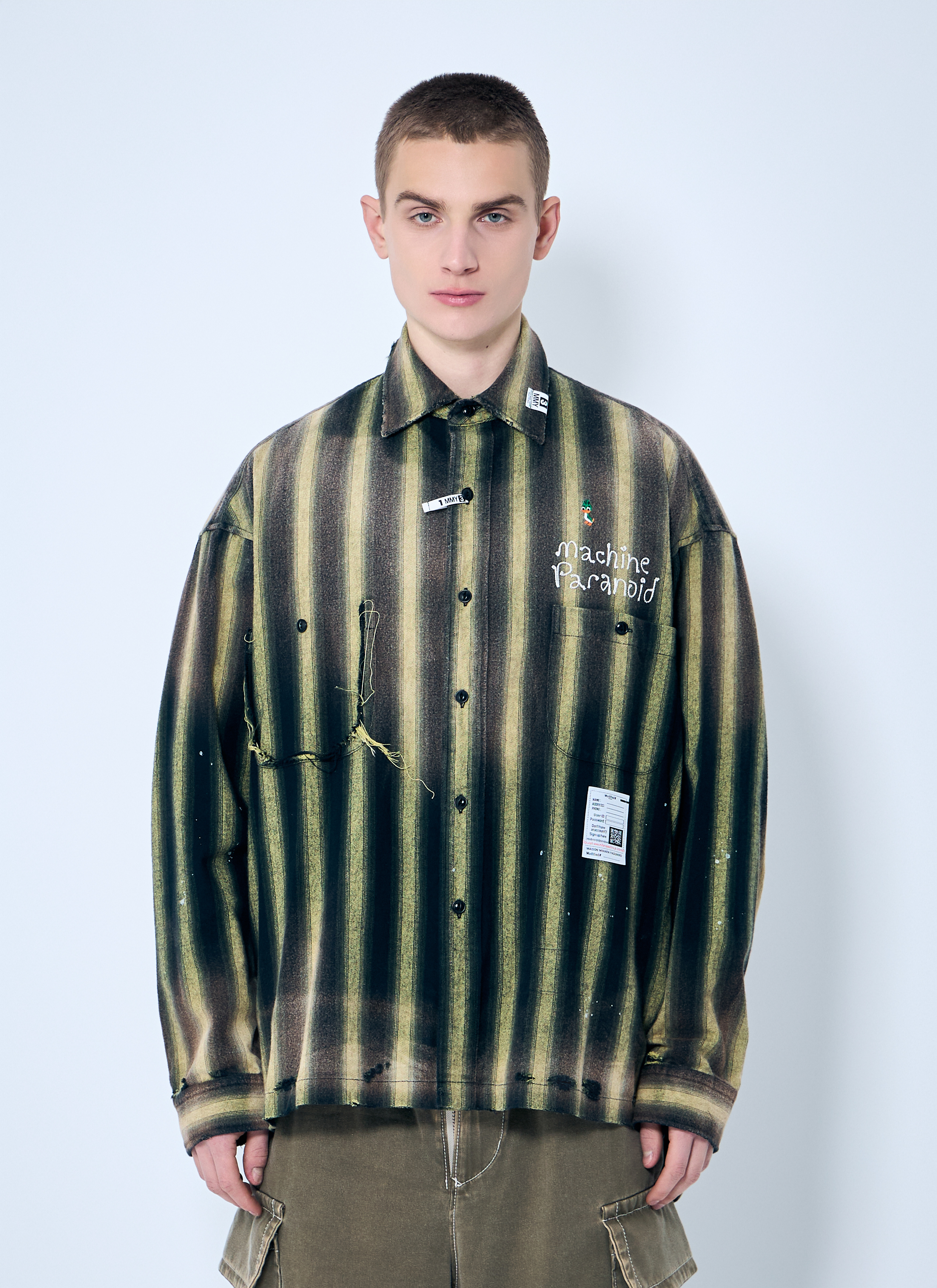 【Maison MIHARA】Ombre Stripe Shirt size38 Maison MIHARA】Ombre Stripe Shirt size38