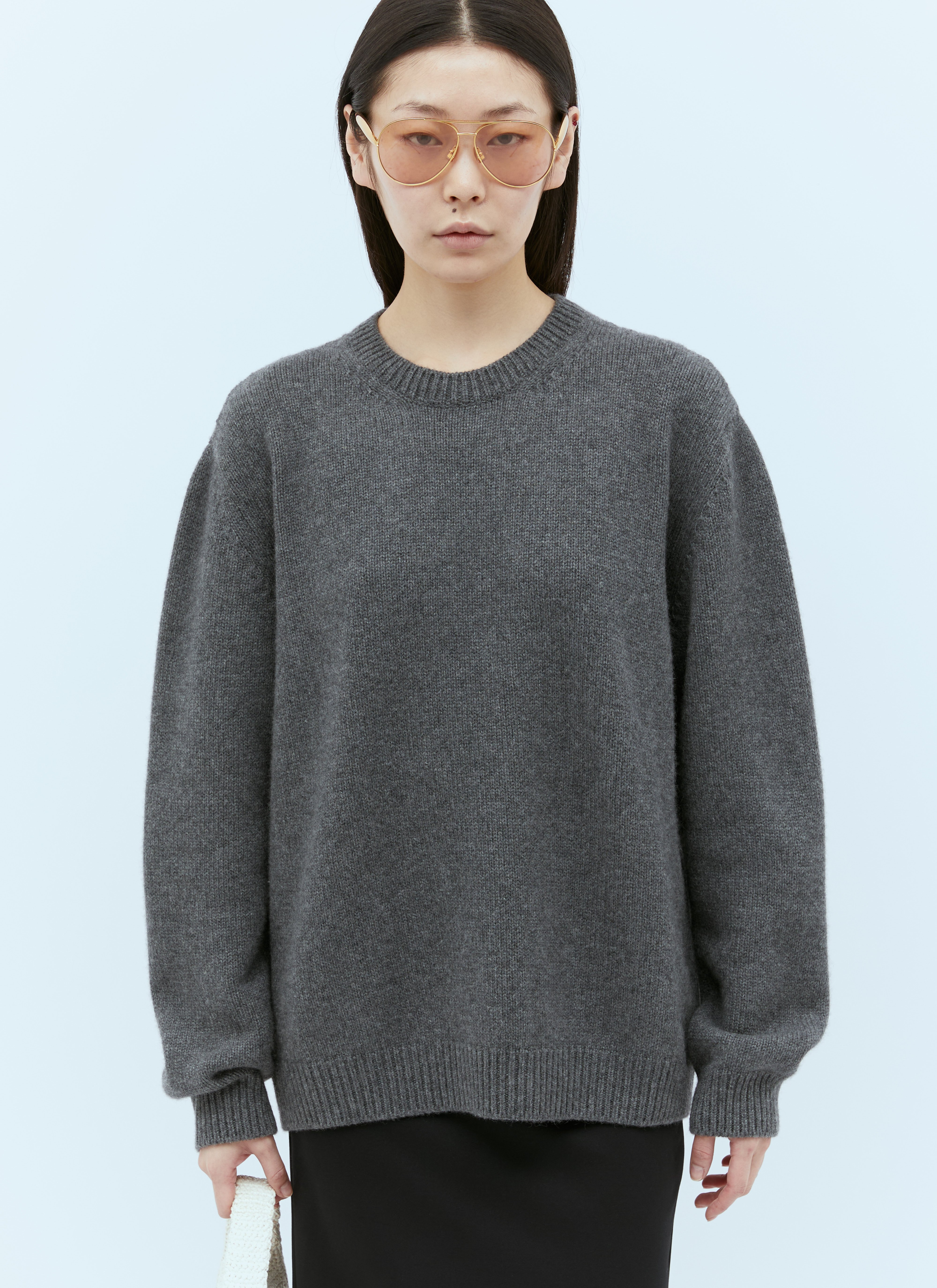 Miu Miu Women's' Cashmere Crewneck Sweater in Grey | LN-CC®