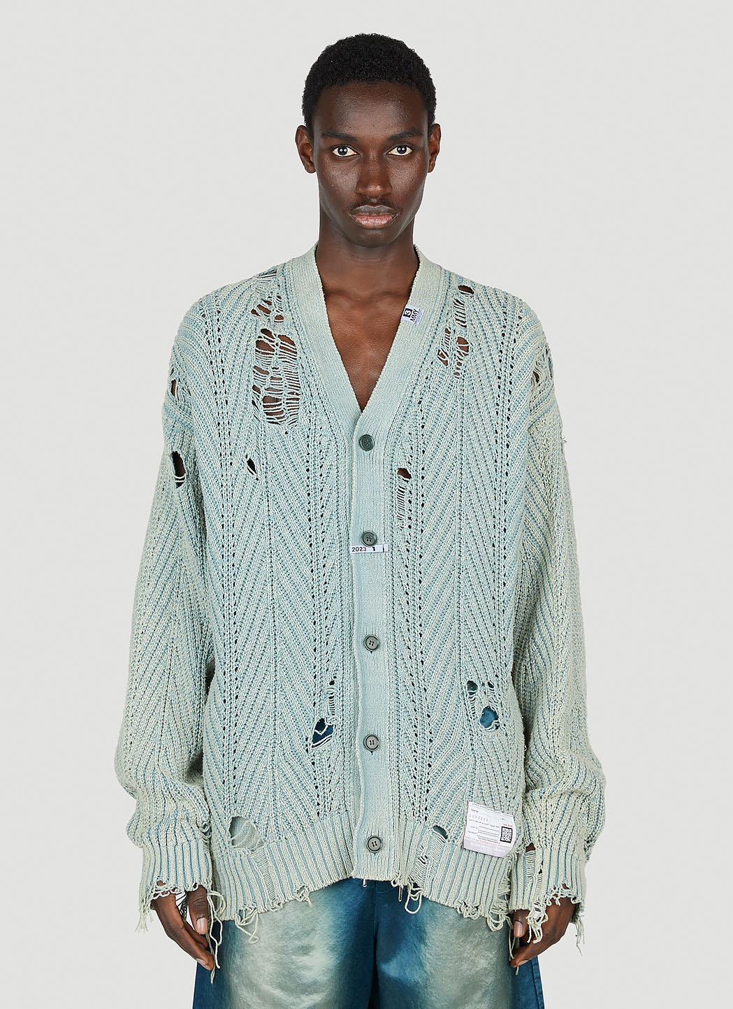 Bleached Knit Cardigan