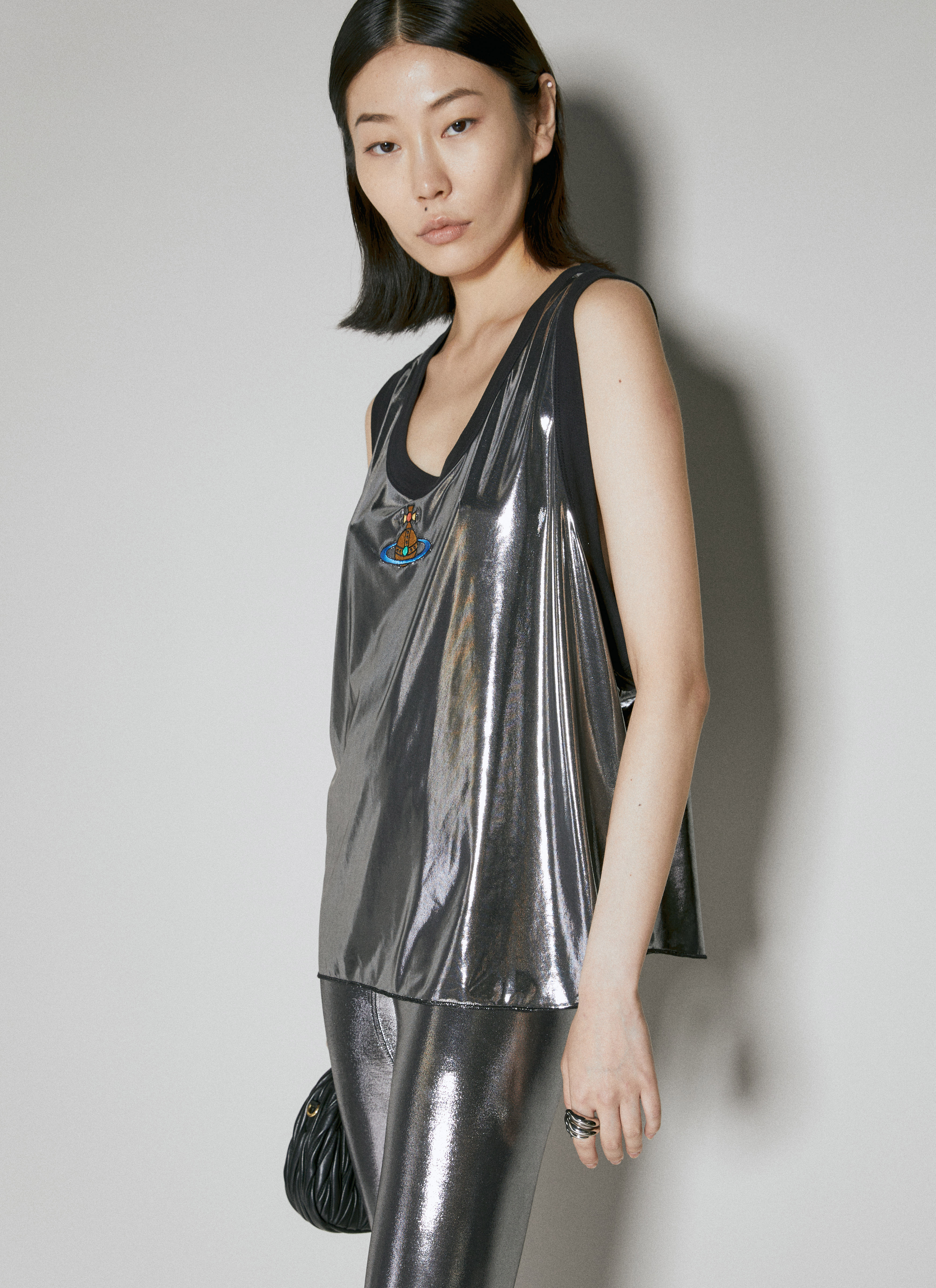 Vivienne Westwood archive ノースリーブ　シャツ ヴィヴィアン ノースリーブ シャツ グレー Vivienne Westwood archive