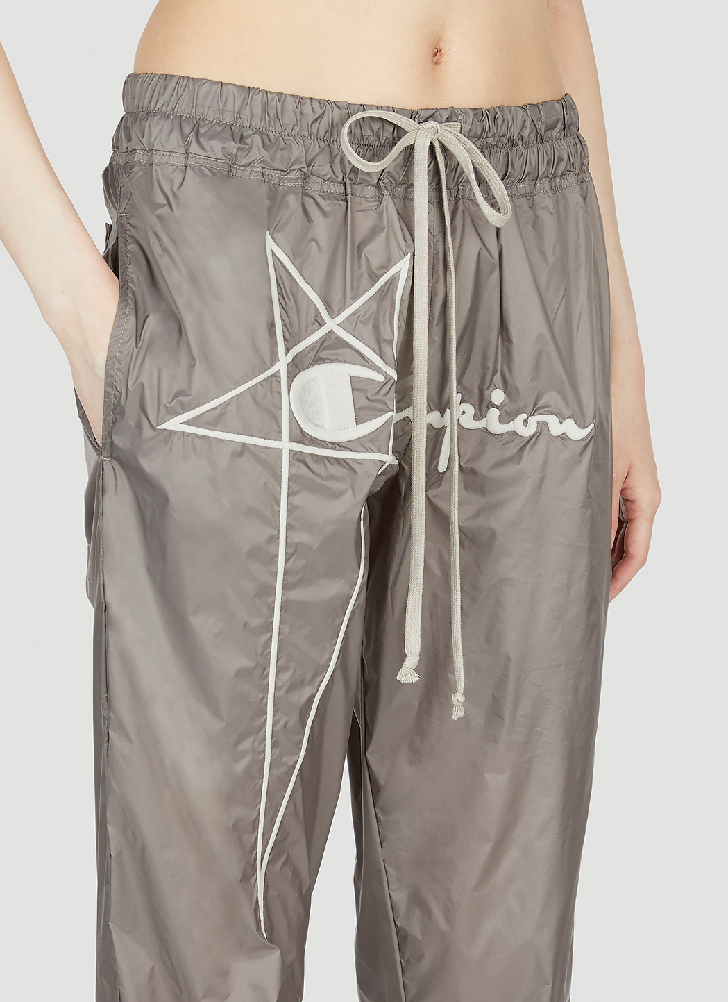 Rick Owens X Champion logo-embroidered Track Trousers - Farfetch