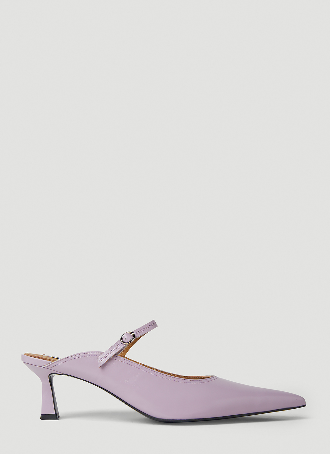 Reike Nen Women s Pointed Mary Jane Kitten Heel Mules in Lilac