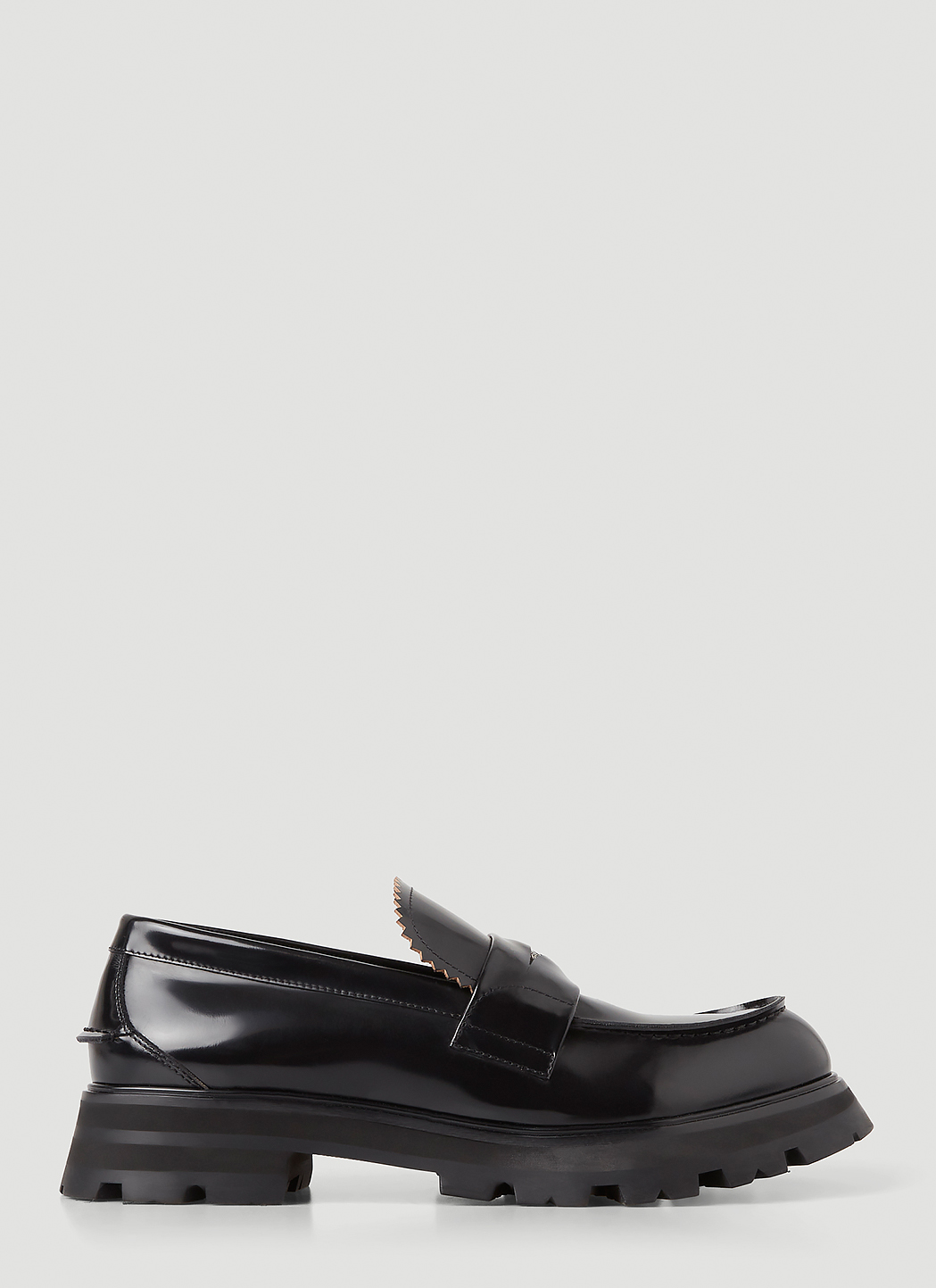 Scalloped Tongue Penny Loafers
