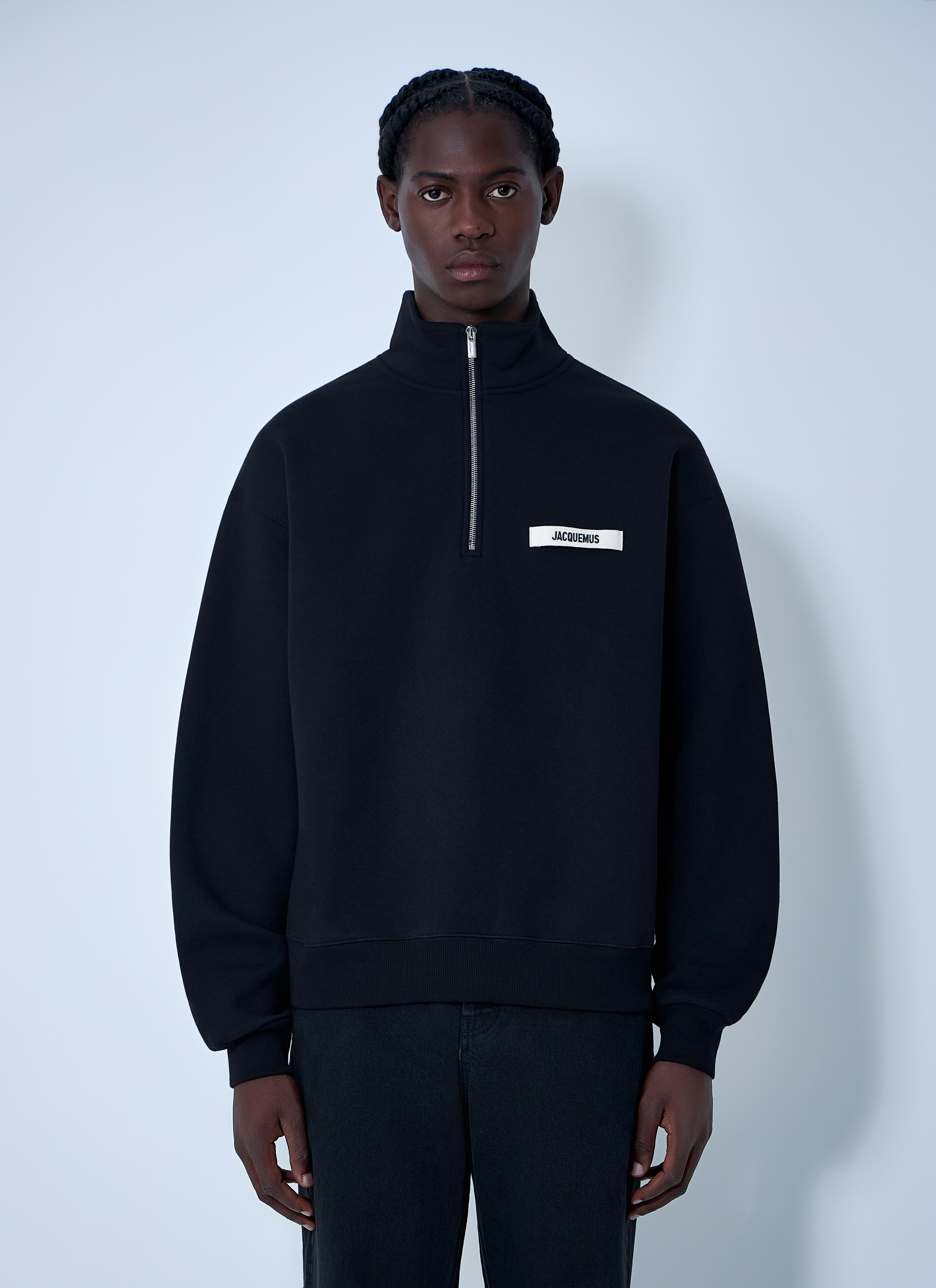 Jacquemus Men's' Le Camionneur Gros Grain Sweatshirt in Black | LN-CC®