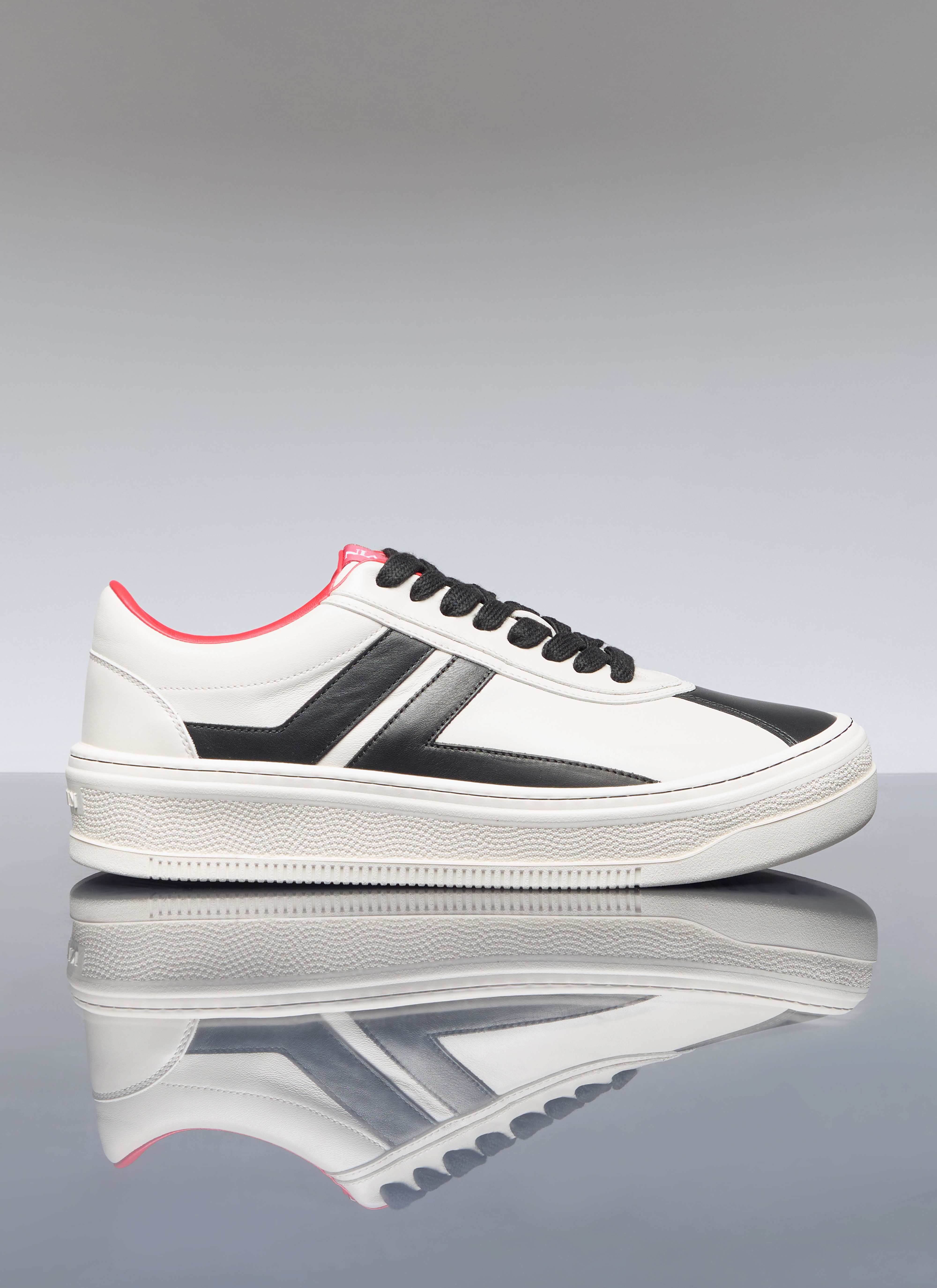 Lanvin x Future Men's' Cash Leather Sneakers in White | LN-CC®