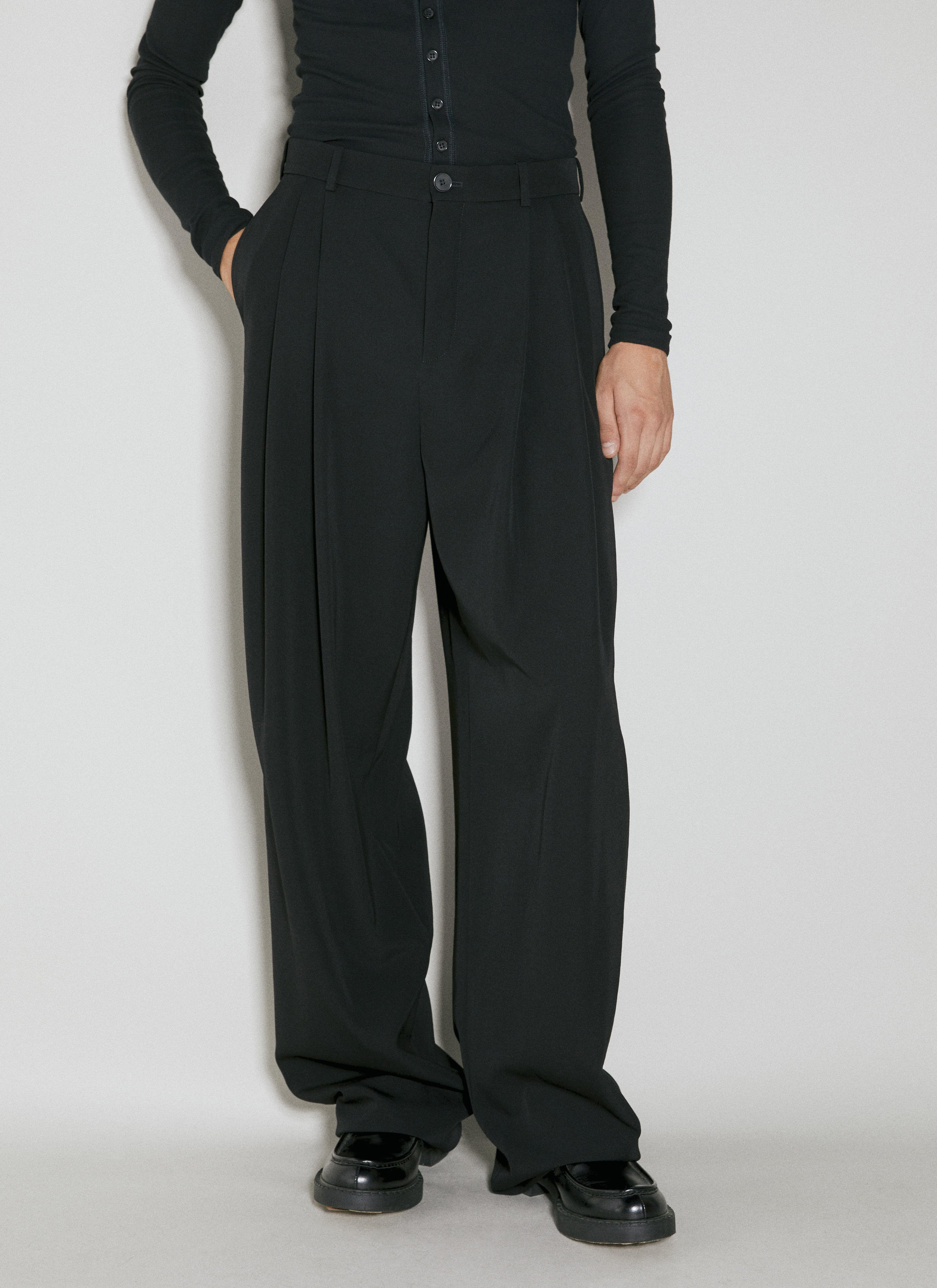 VIP【送料関税込】SAINT LAURENT WOOL TROUSERS Yves Saint Laurent brown wool trousers — Secundo Store