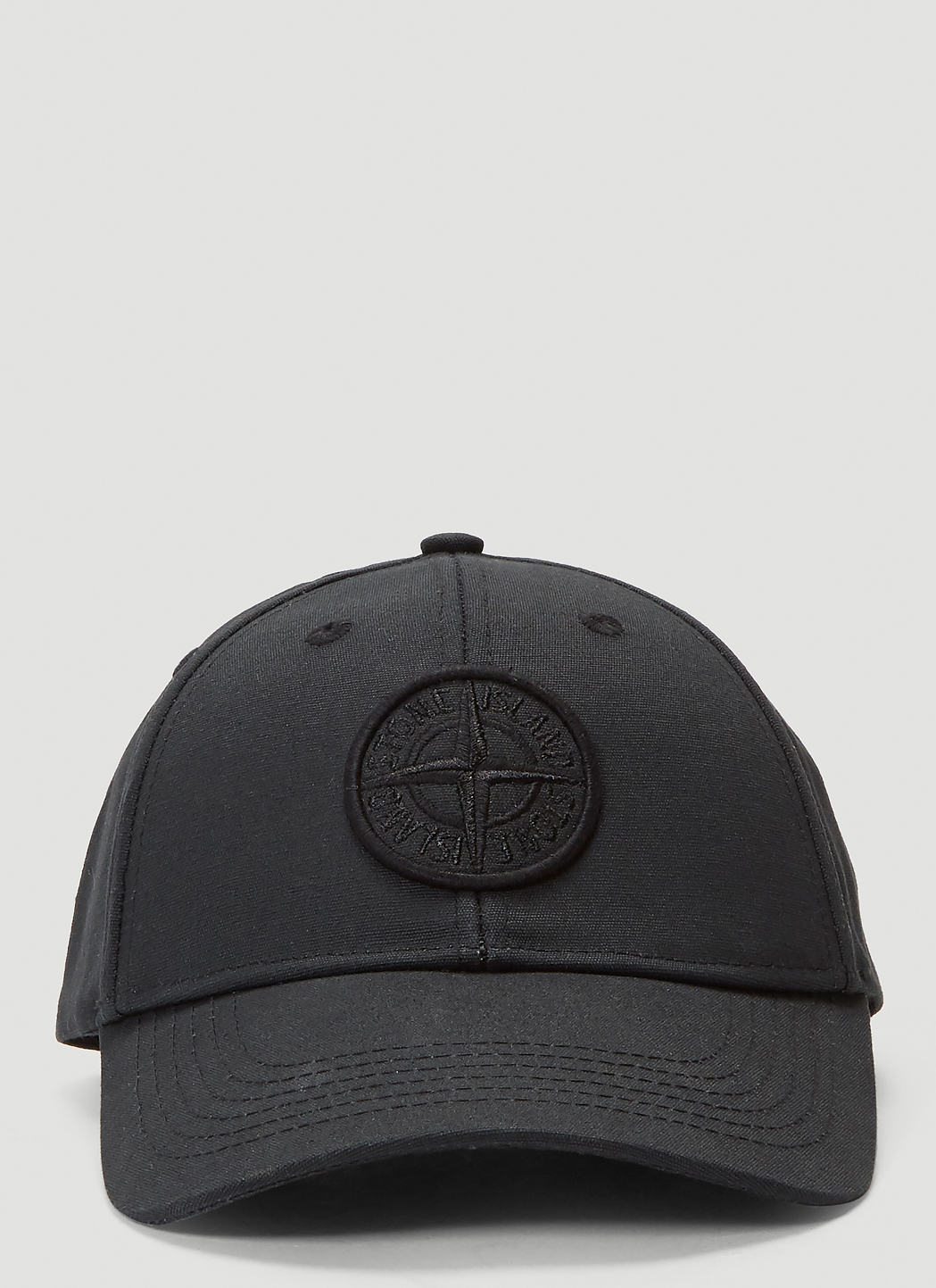 Stone Island Embroidered Logo Cap in Black | LN-CC