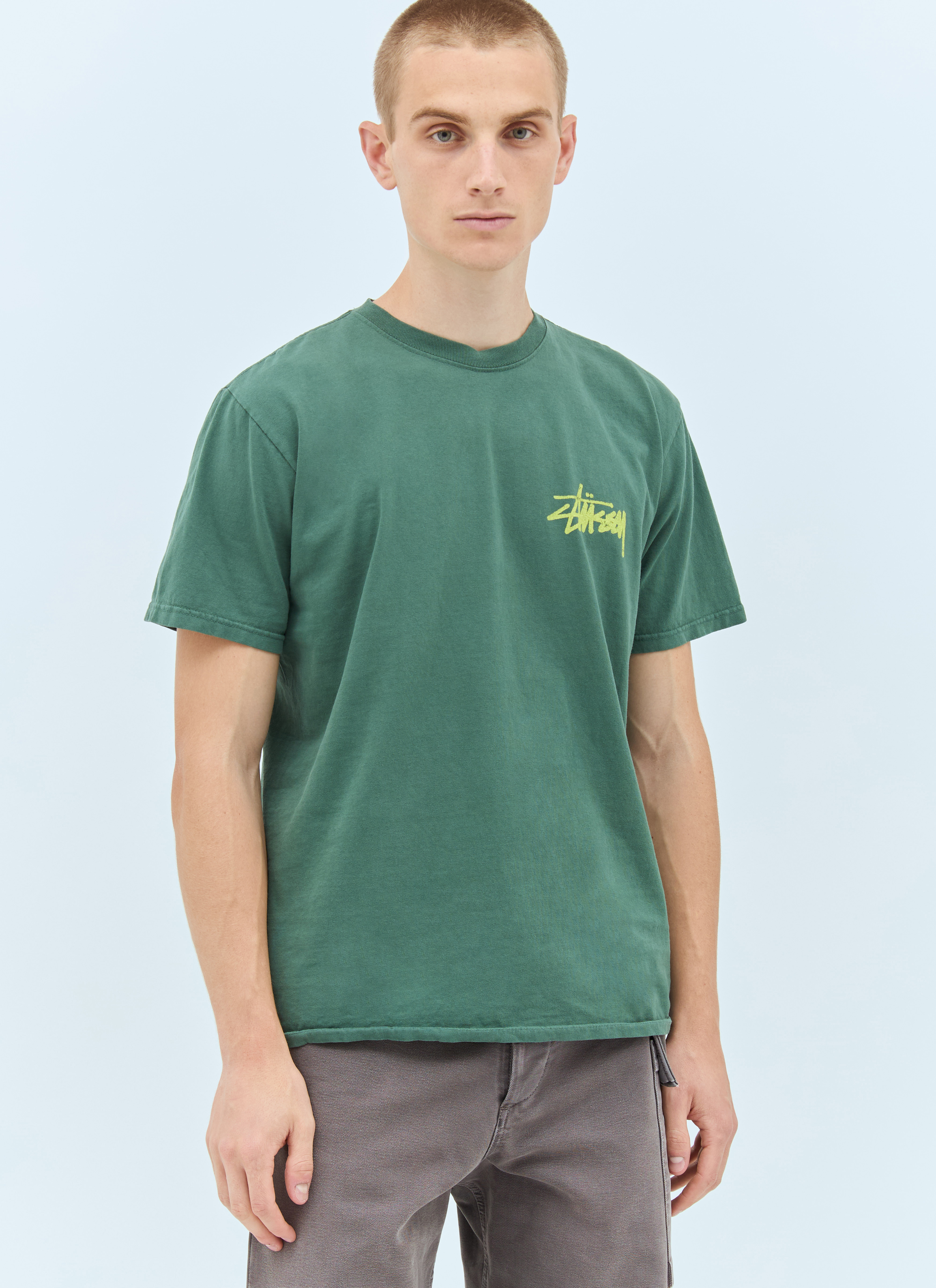 Stüssy Men's' Old Phone T-Shirt in Green | LN-CC®