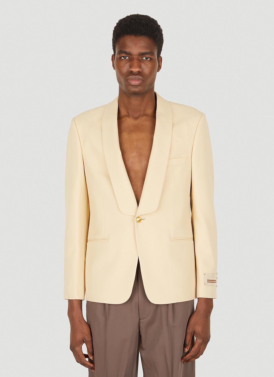 Single Breasted Logo Patch Blazer