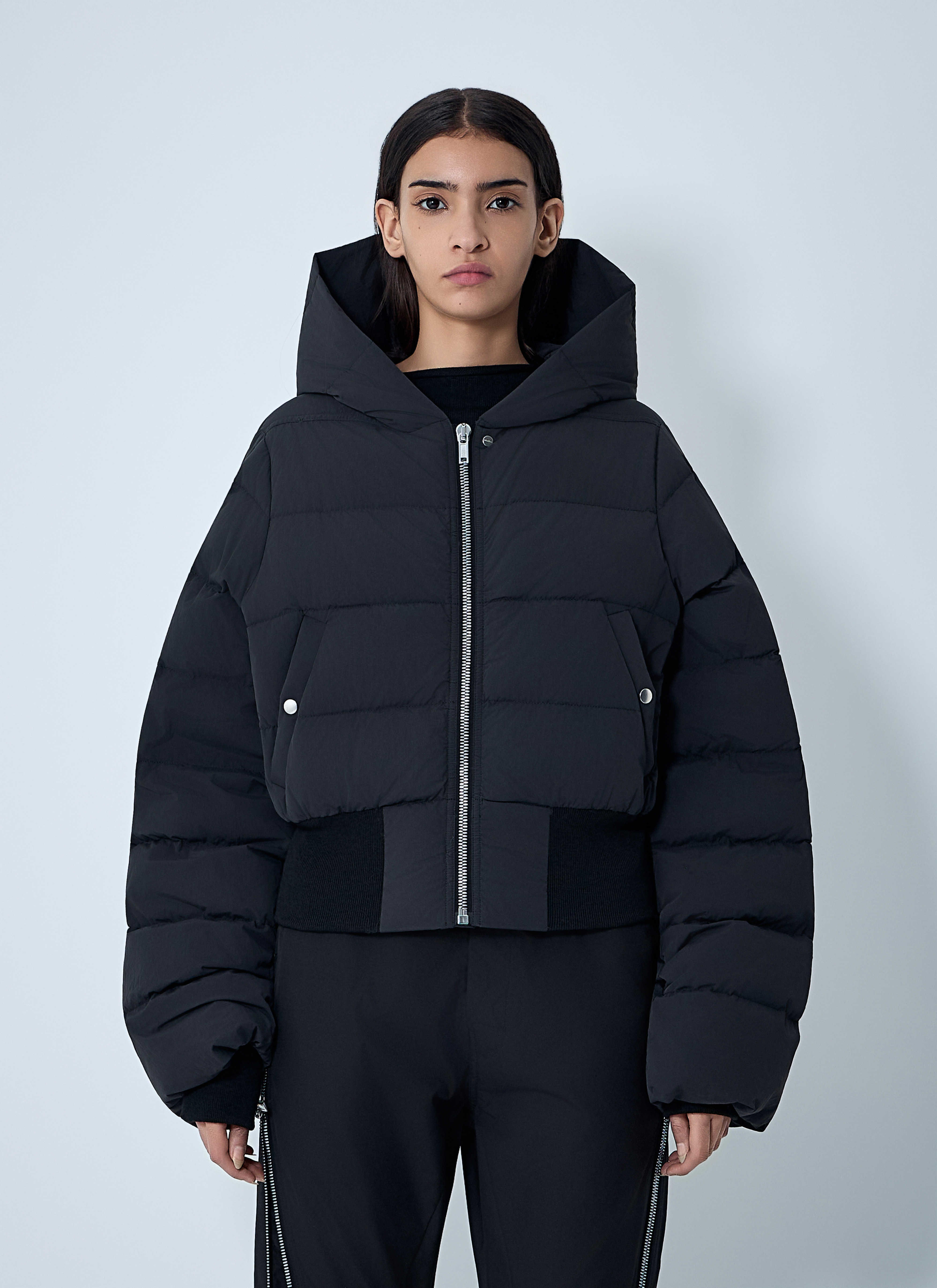 Rick Owens Hooded Down Jacket - Woman Jackets Black It - 42