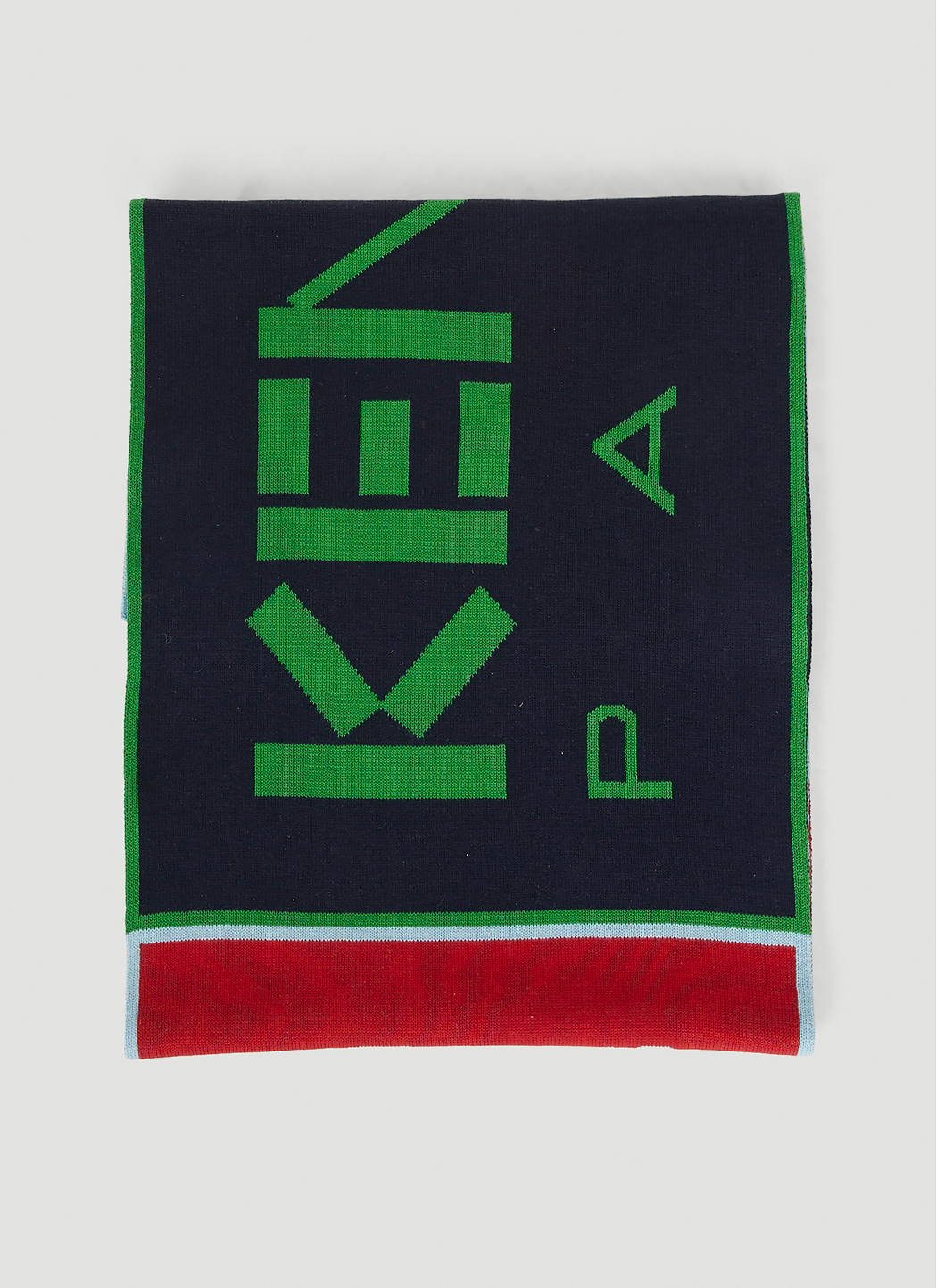 Colour Block Logo Print Scarf