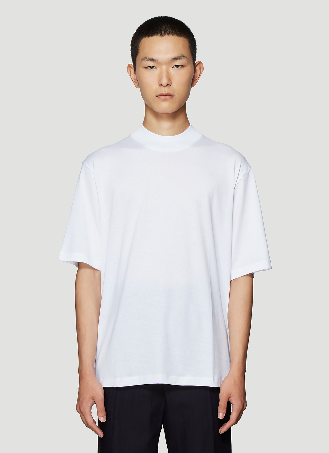 acne studios eagan mock neck tee