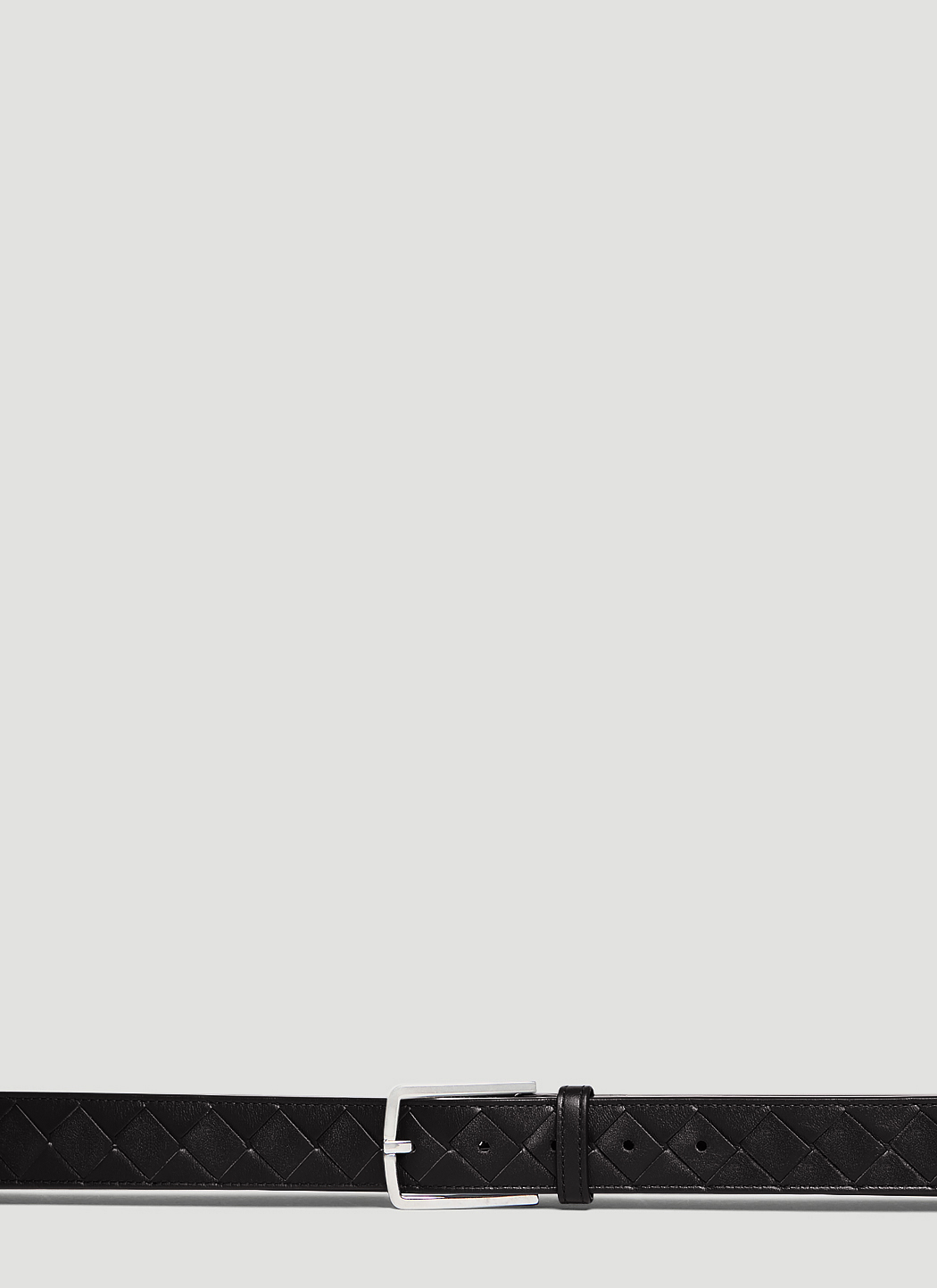 Bottega Veneta Men's Intrecciato Leather Belt in Black | LN-CC®