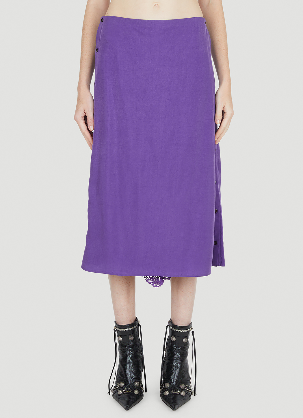 Button Panel Lingerie Skirt