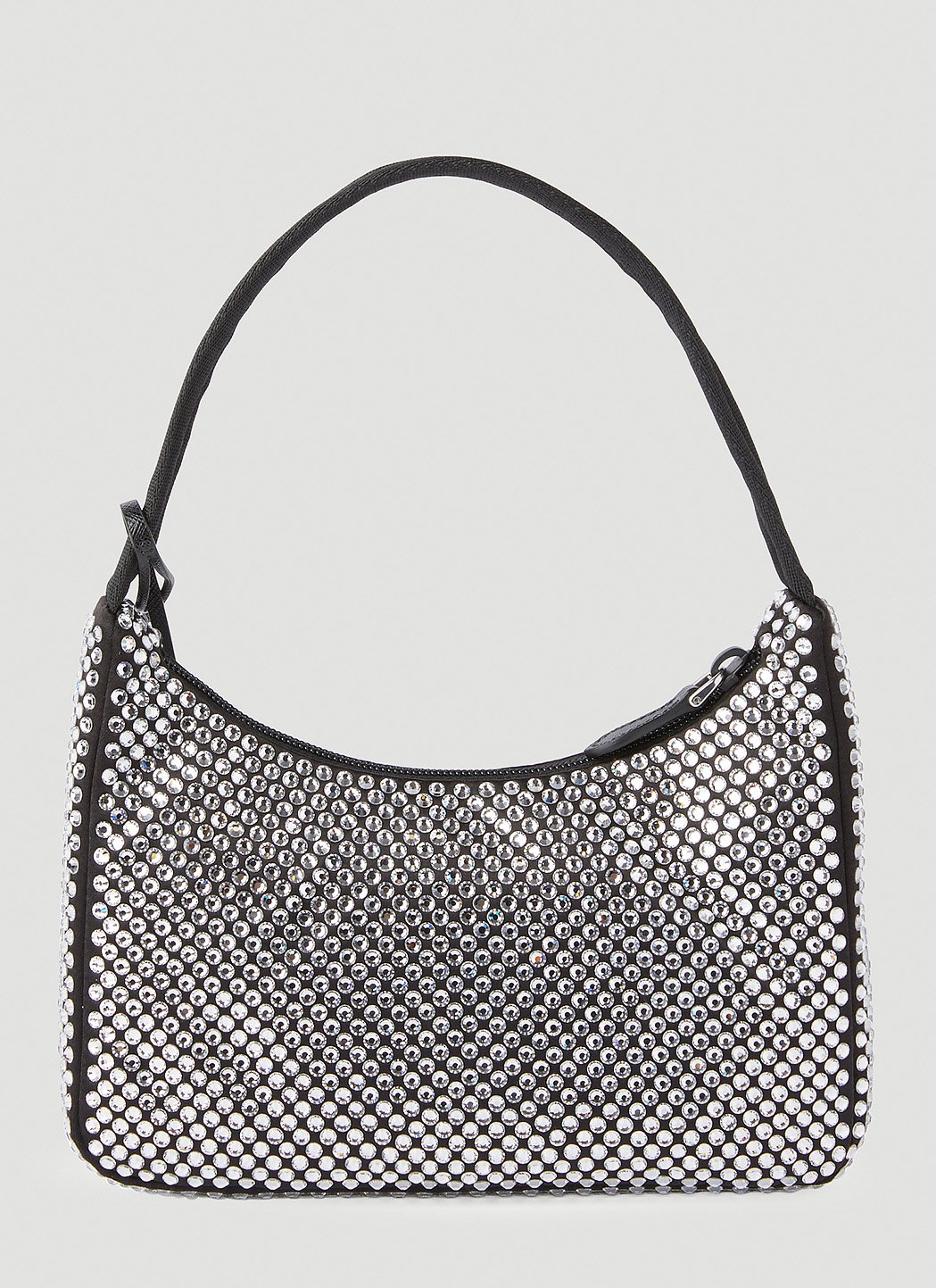 Prada Women's Crystal-Embellished Mini Handbag in Silver | LN-CC