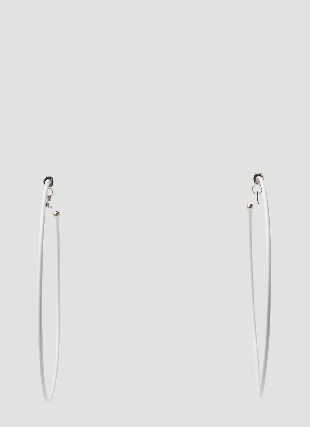 Courrèges Logo Plaque Hoop Earrings