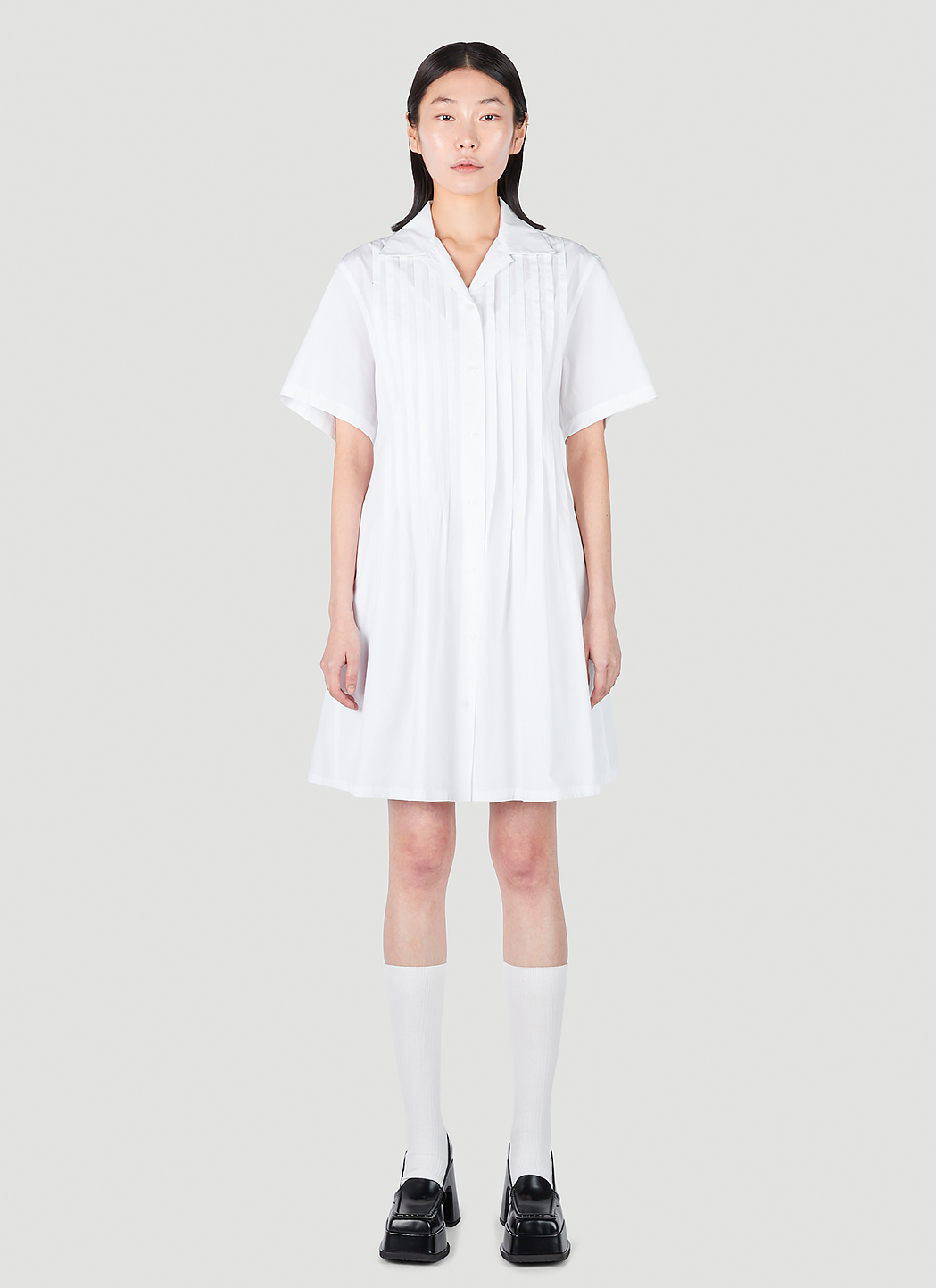 Pintuck Shirt Dress
