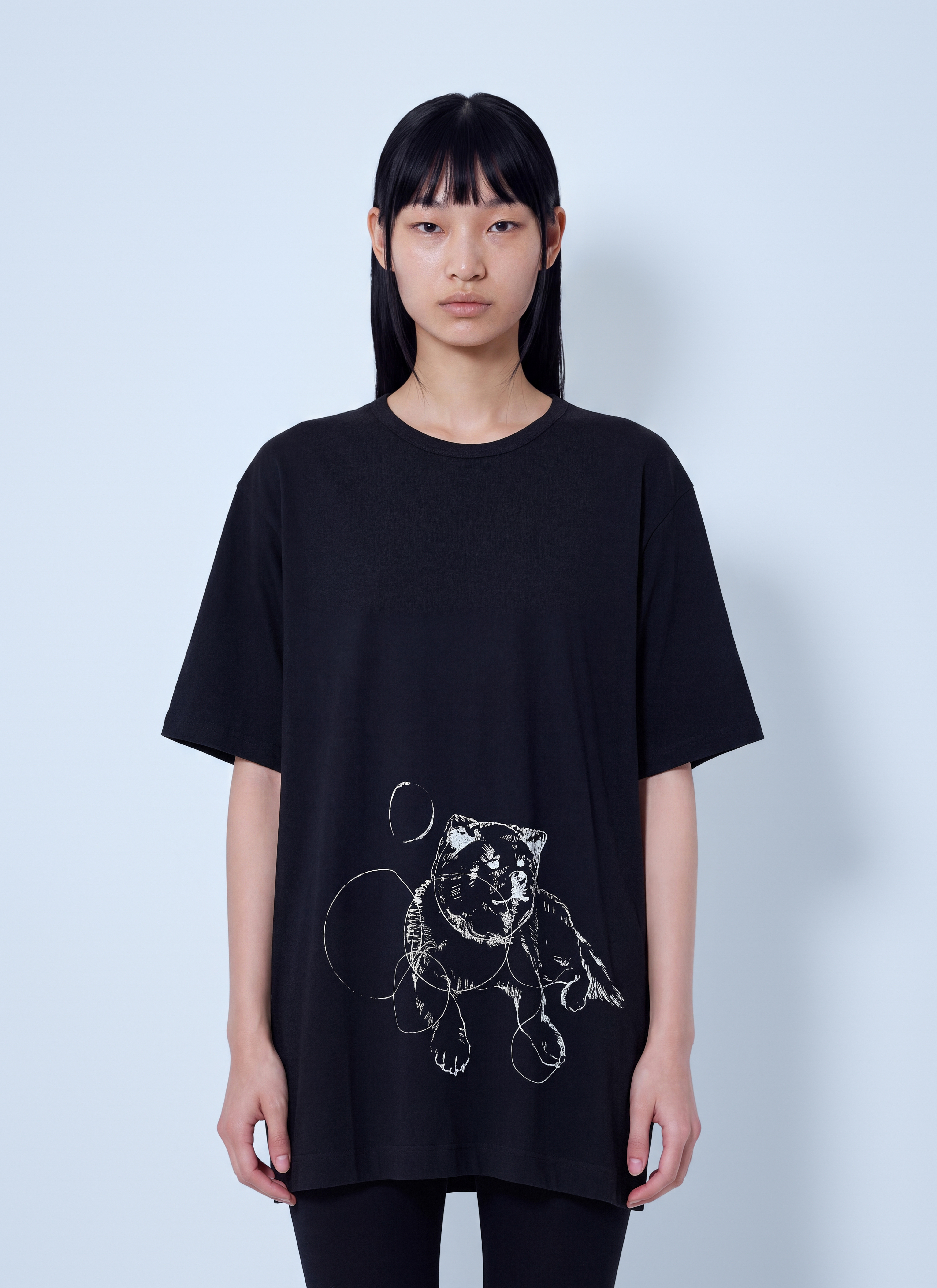 Yohji Yamamoto Yohji Yamamoto Cotton Short Sleeve Printed T-Shirt Mimi