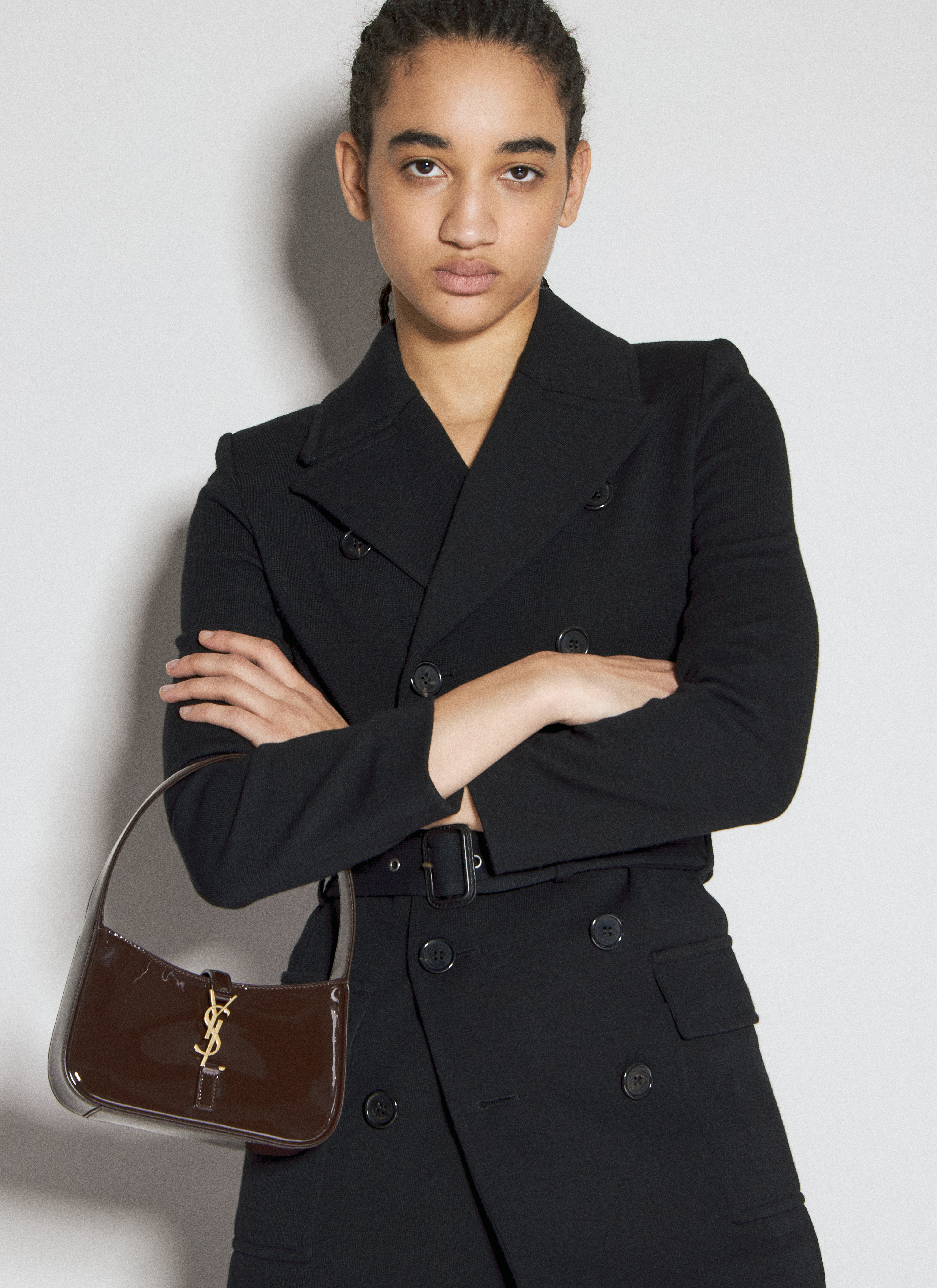 Saint Laurent Women's' Mini Le 5 à 7 Shoulder Bag in Brown | LN-CC®