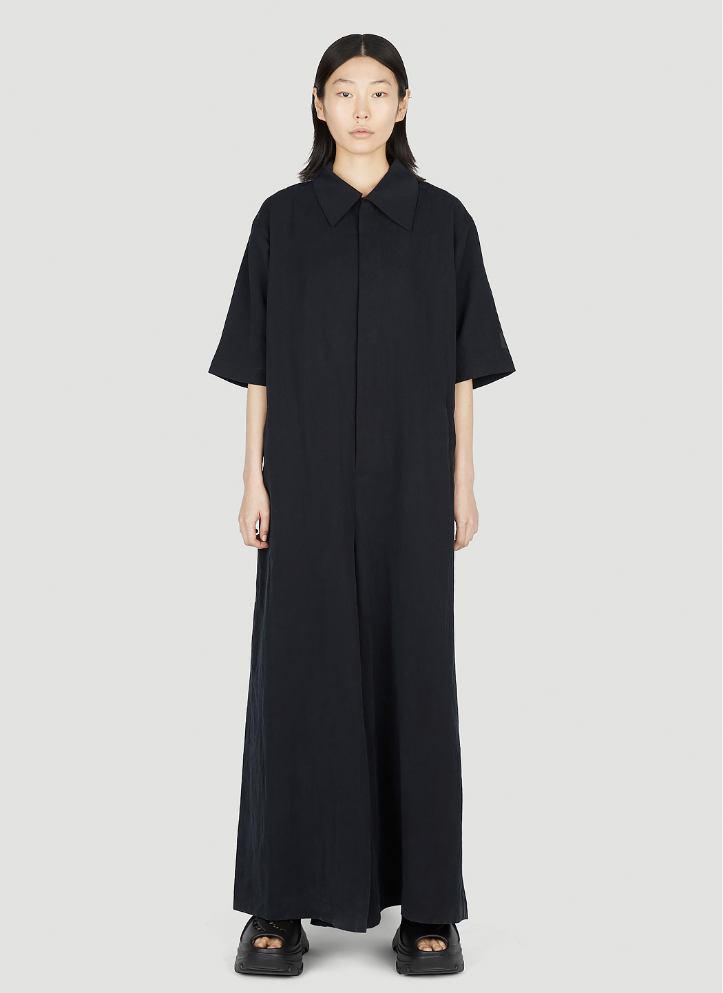 Y-3 Shirt Jumpsuit in Black | LN-CC Y-3 Shirt Jumpsuit in Black | LN-CC