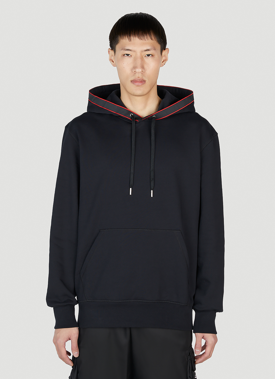 Contrast Trim Hooded Sweatshirt