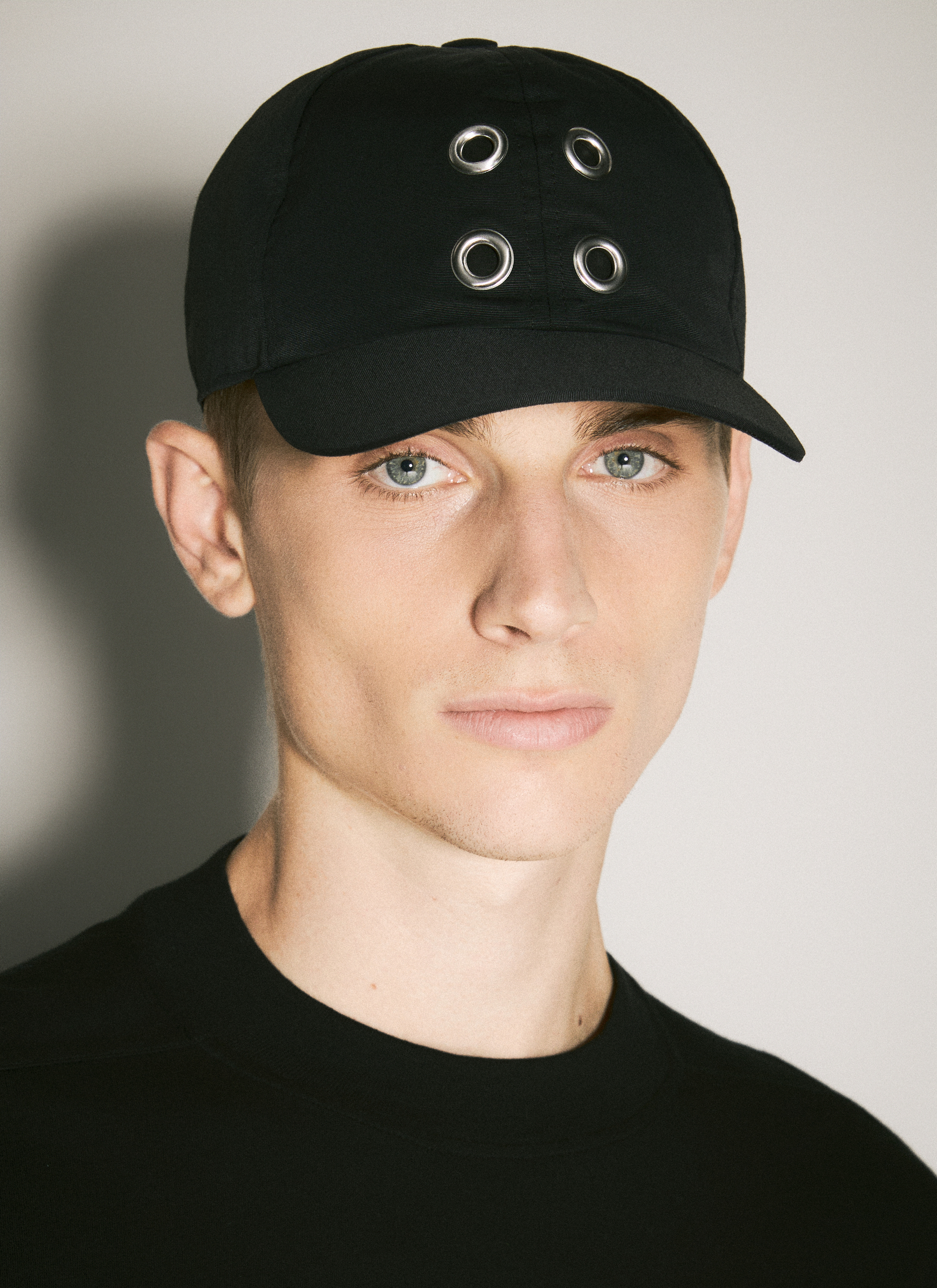 Rick Owens DRKSHDW Men's' Eyelets Baseball Cap in Black | LN-CC®