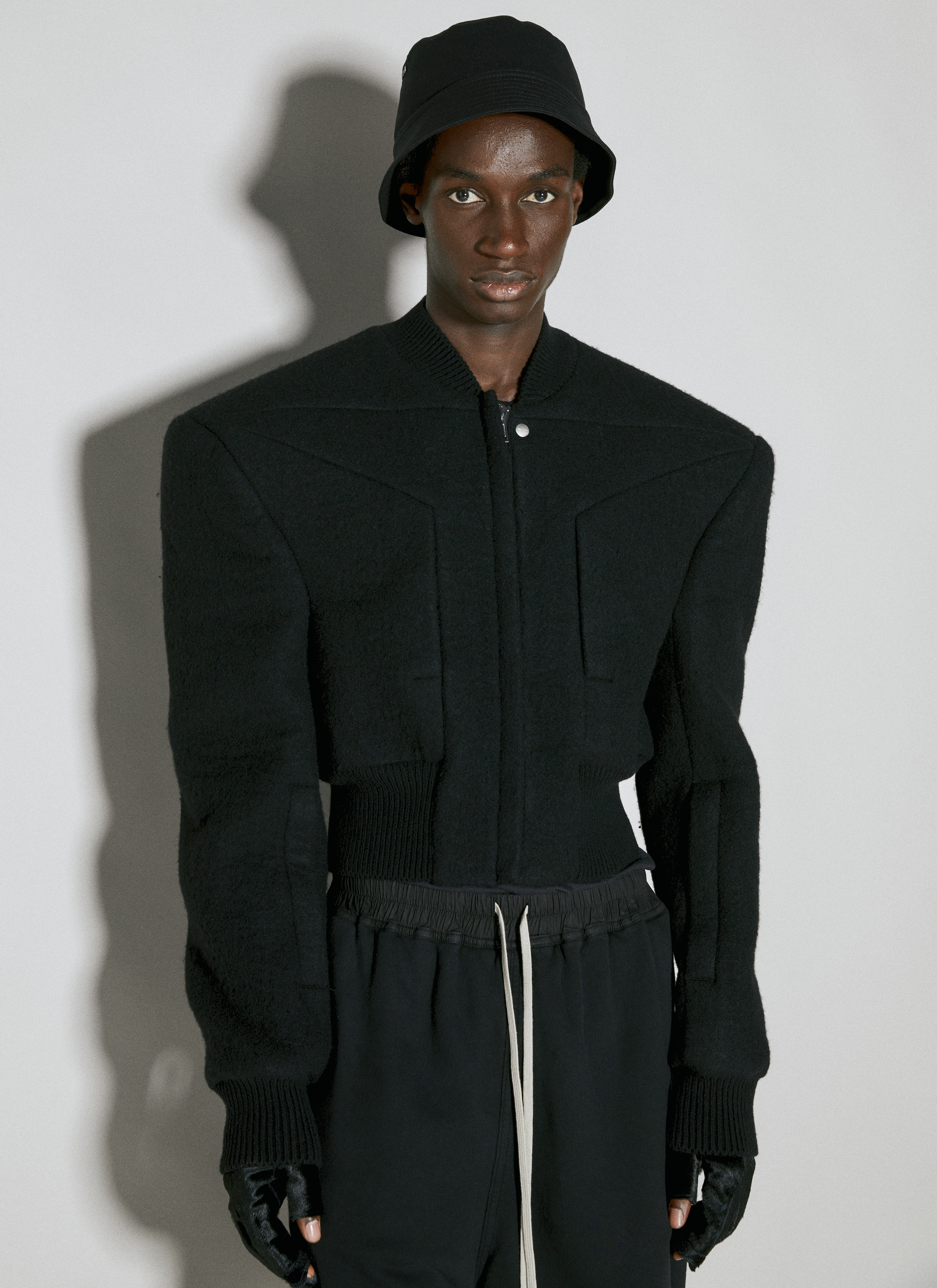 Rick Owens DRKSHDW Men's' Denim Bucket Hat in Black | LN-CC®