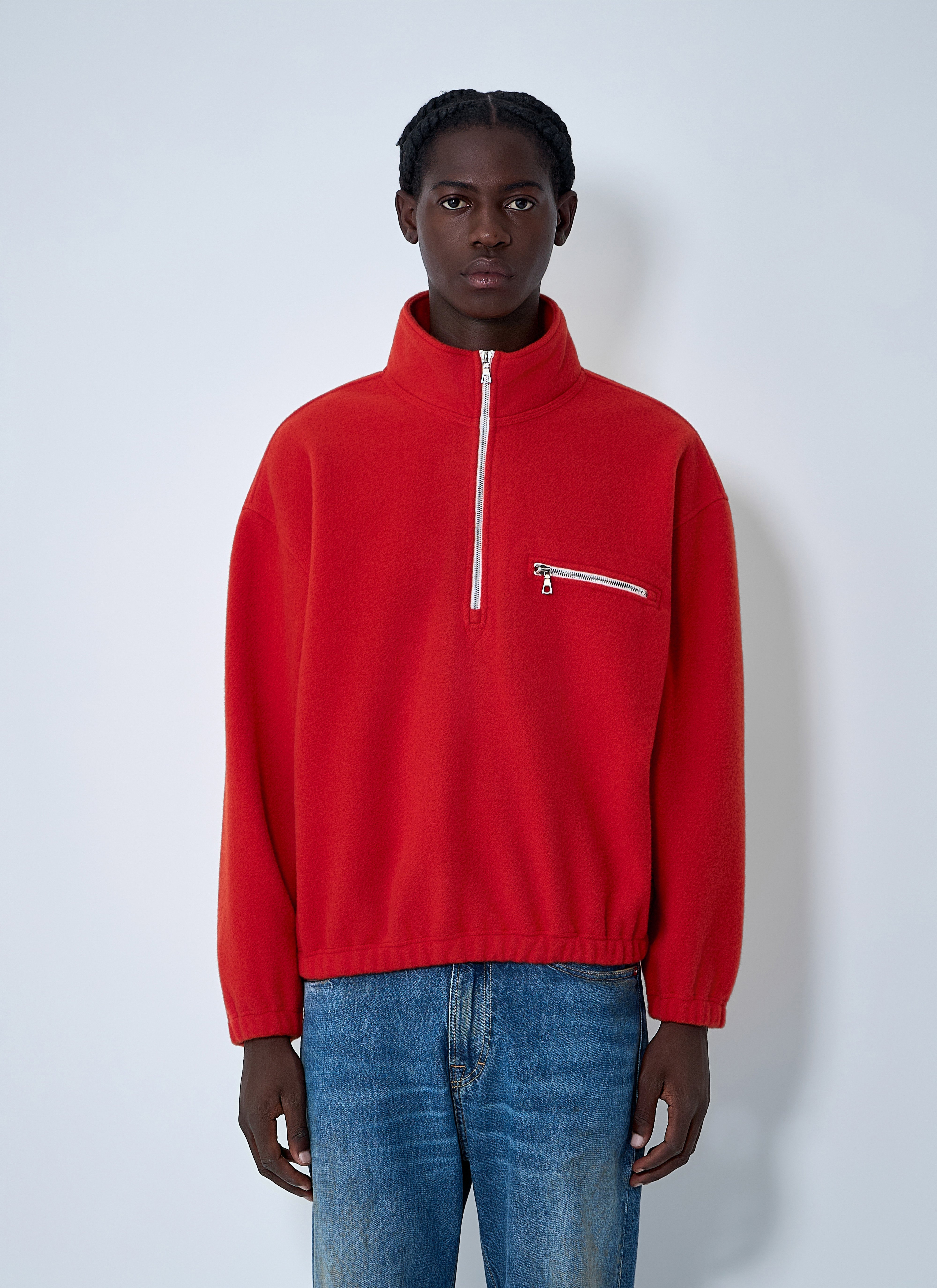 RIER Women's' Zip-Up Fleece Sweatshirt in Orange | LN-CC®