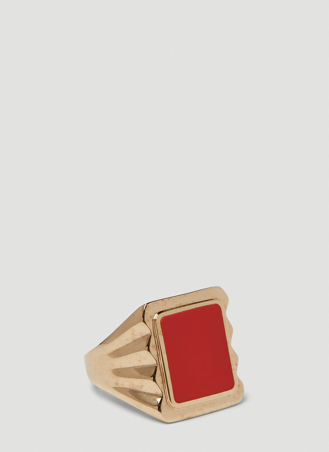Fluted Signet Ring
