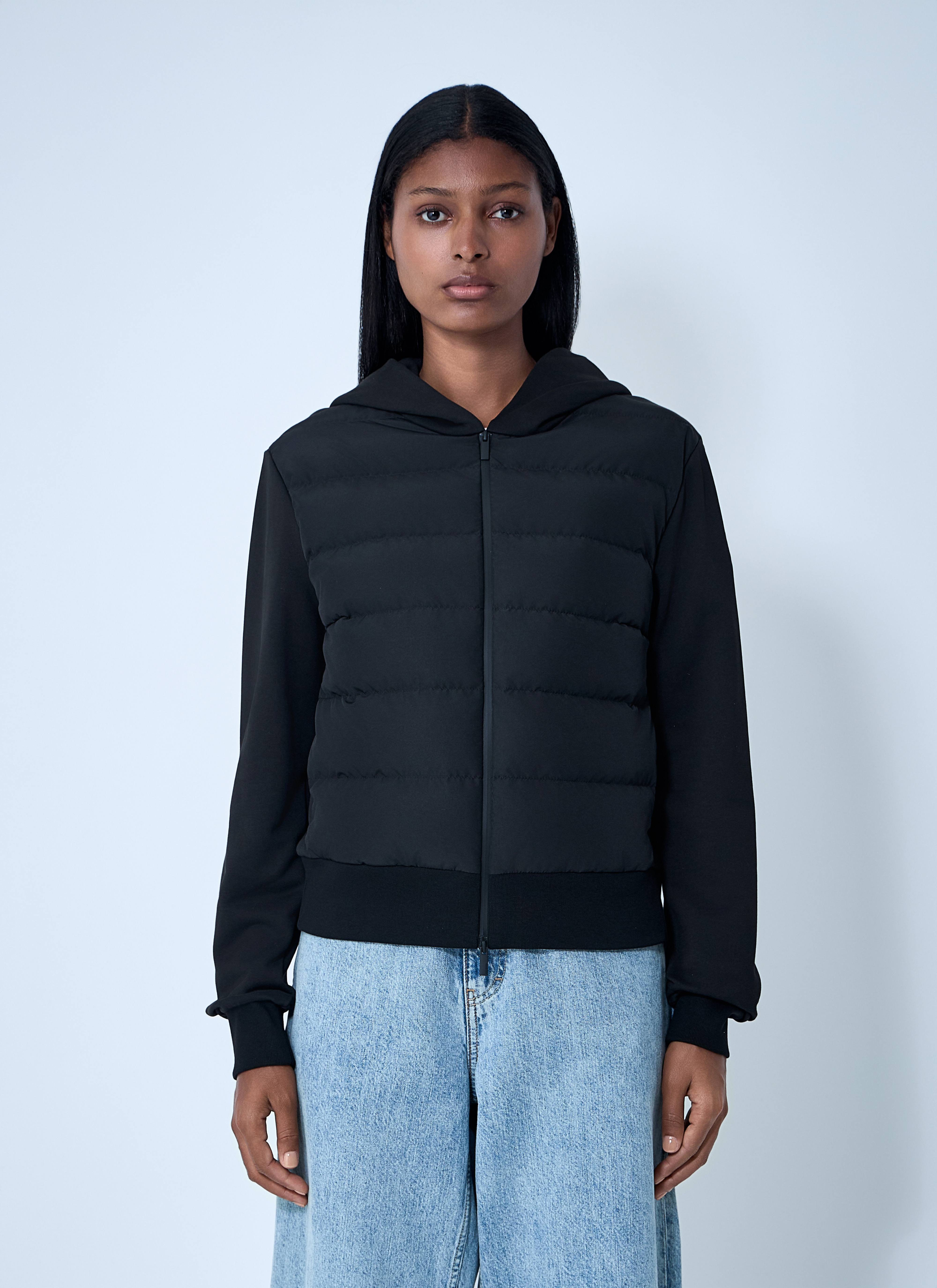 ★SALE★【送料関税無料】MONCLER Quilted Hooded Cardigan Moncler Women's' Quilted Hooded Cardigan in Black | LN-CC®
