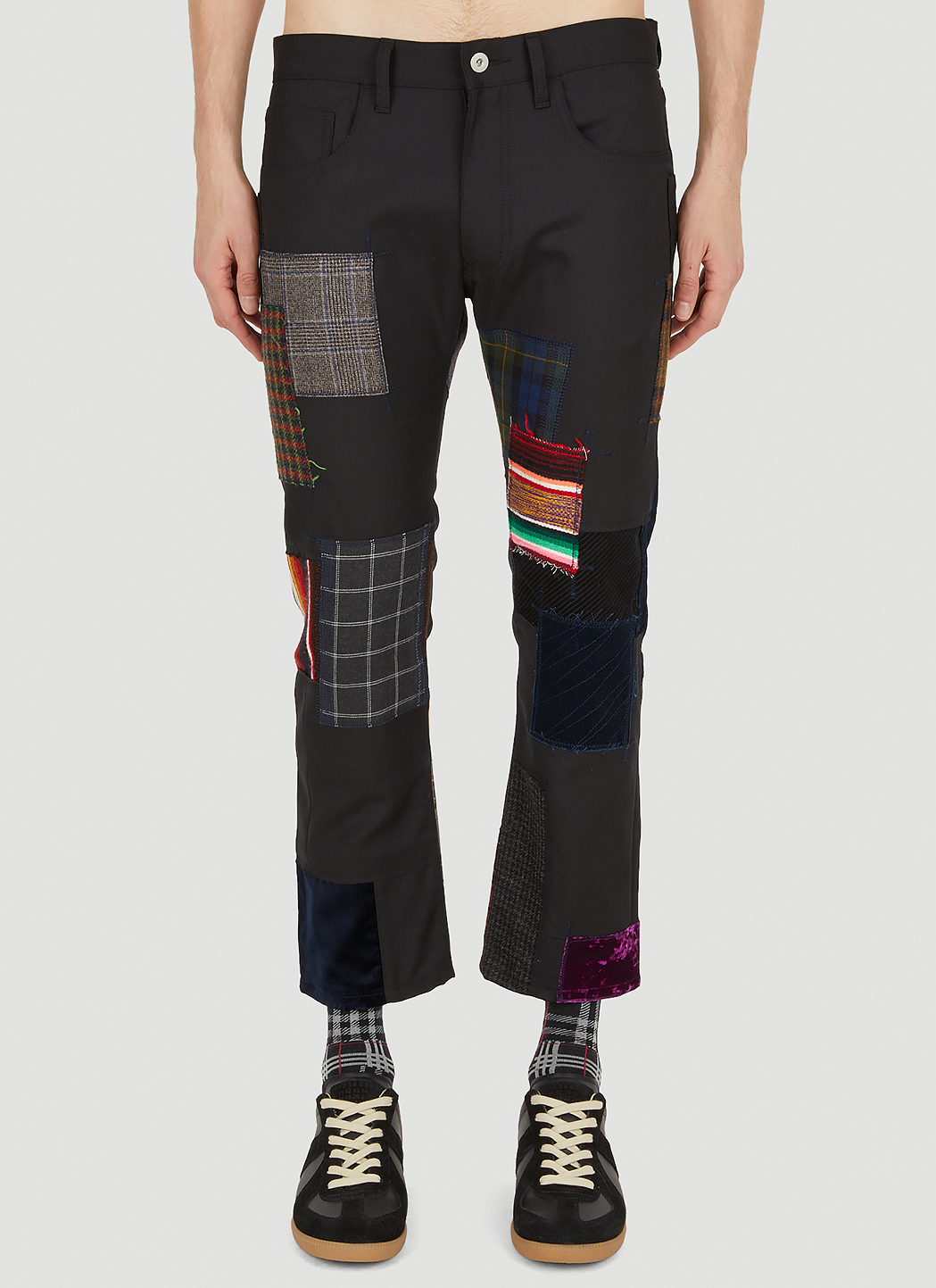 Patchwork Flared Pants