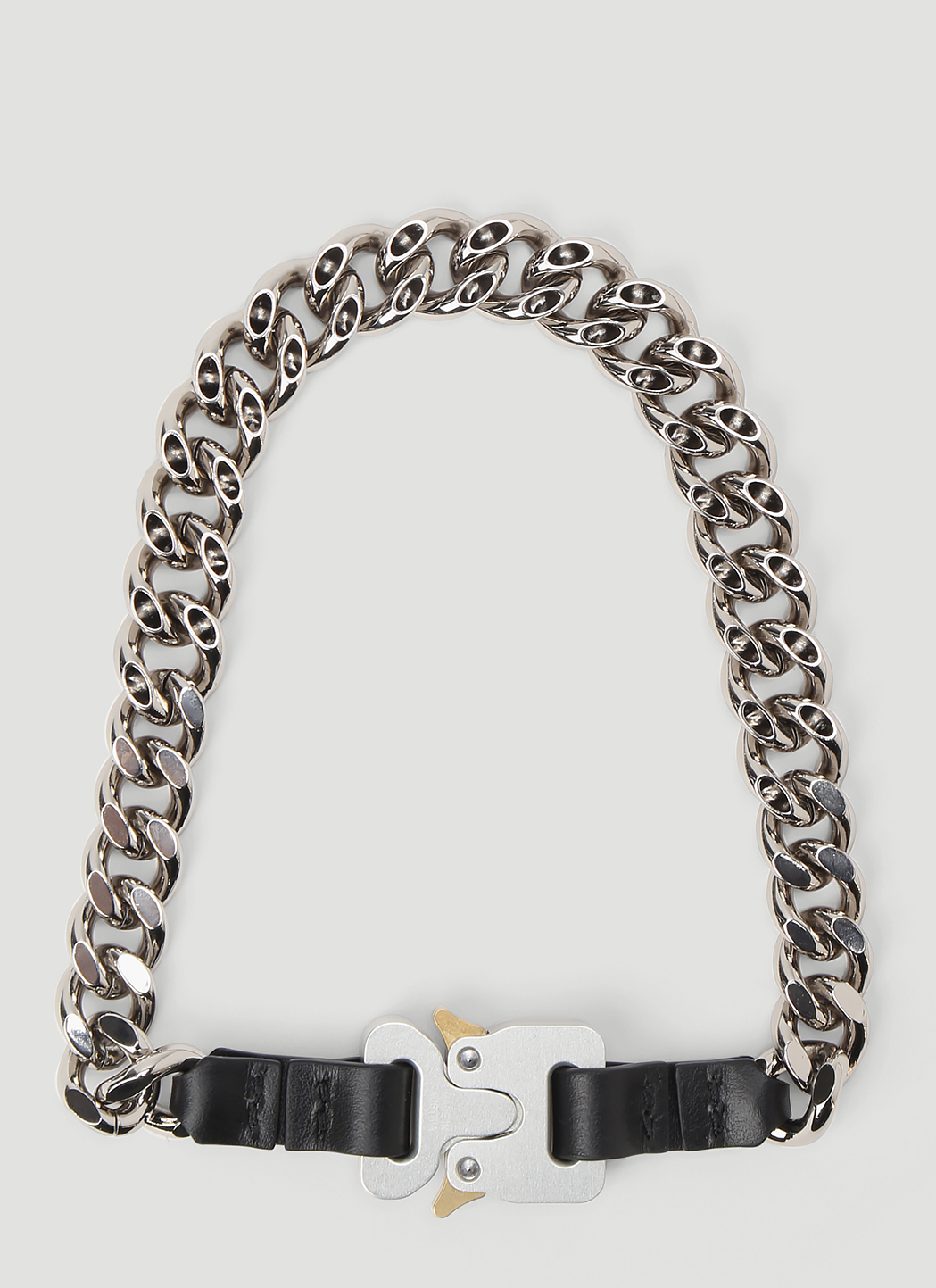 1017 ALYX 9SM Leather Chain Necklace in Silver | LN-CC