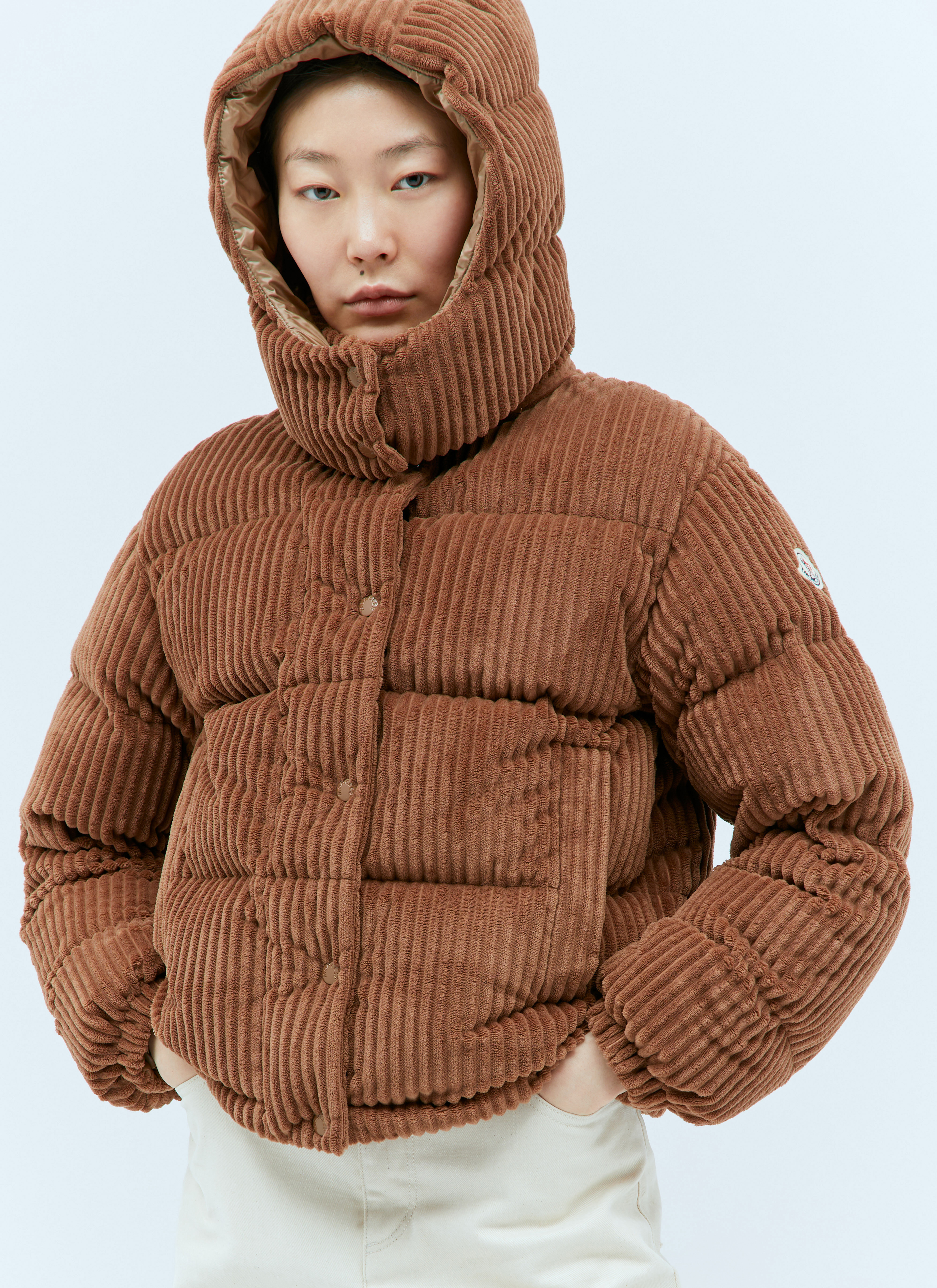Moncler Women's' Daos Chenille Down Jacket in Brown | LN-CC®