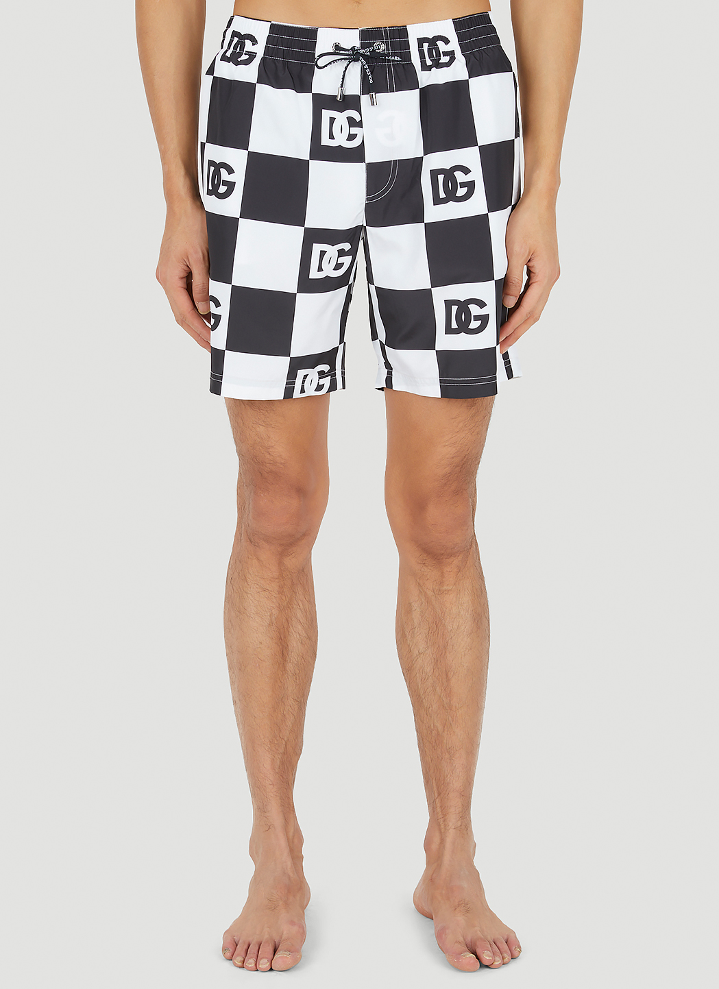 Dolce&Gabbana DG Damier Mid Length Swim Shorts