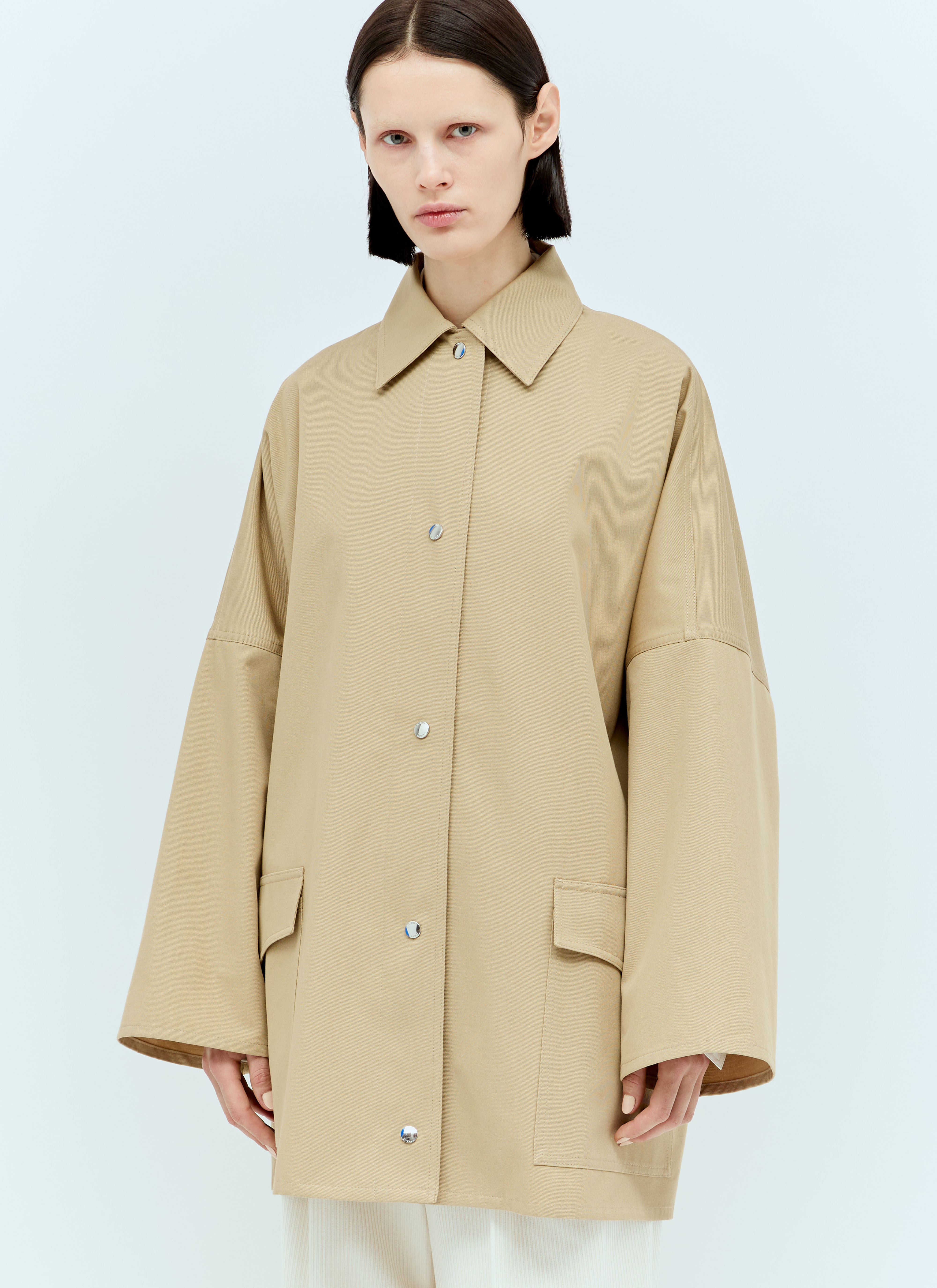ジャケット Toteme Jackets Beige Toteme Oversized cotton twill jacket Toteme