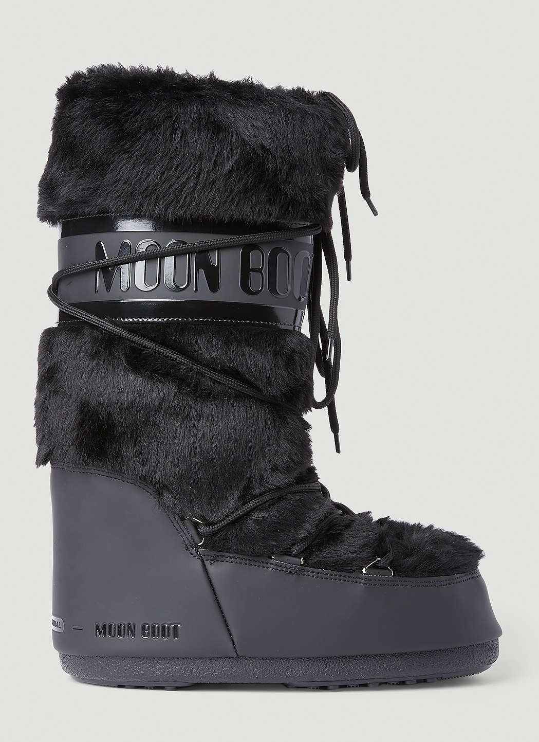 Moon Boot Icon Faux Fur Snow Boots in Black