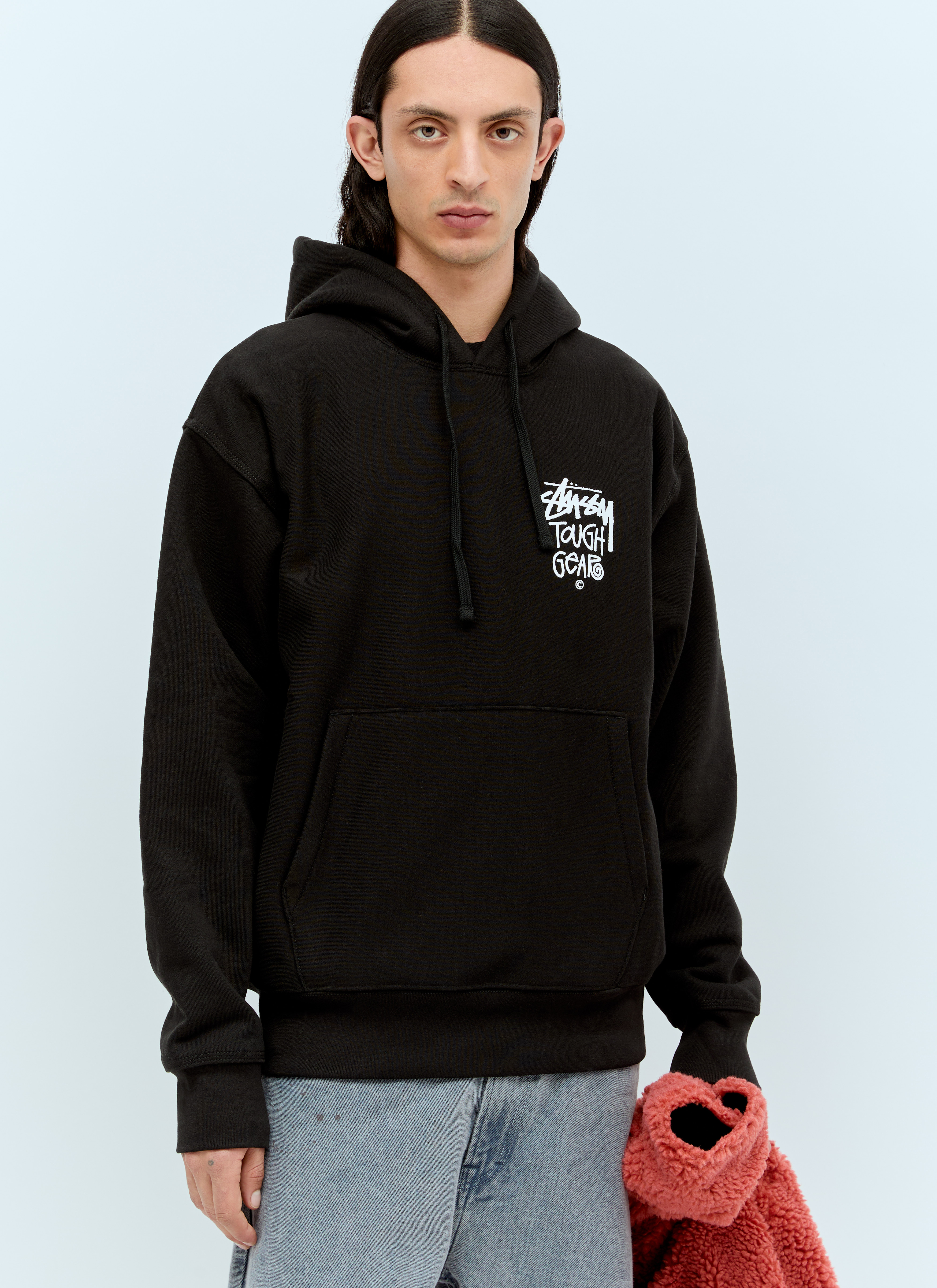Stüssy Men's' Tough Gear Hooded Sweatshirt in Black | LN-CC®
