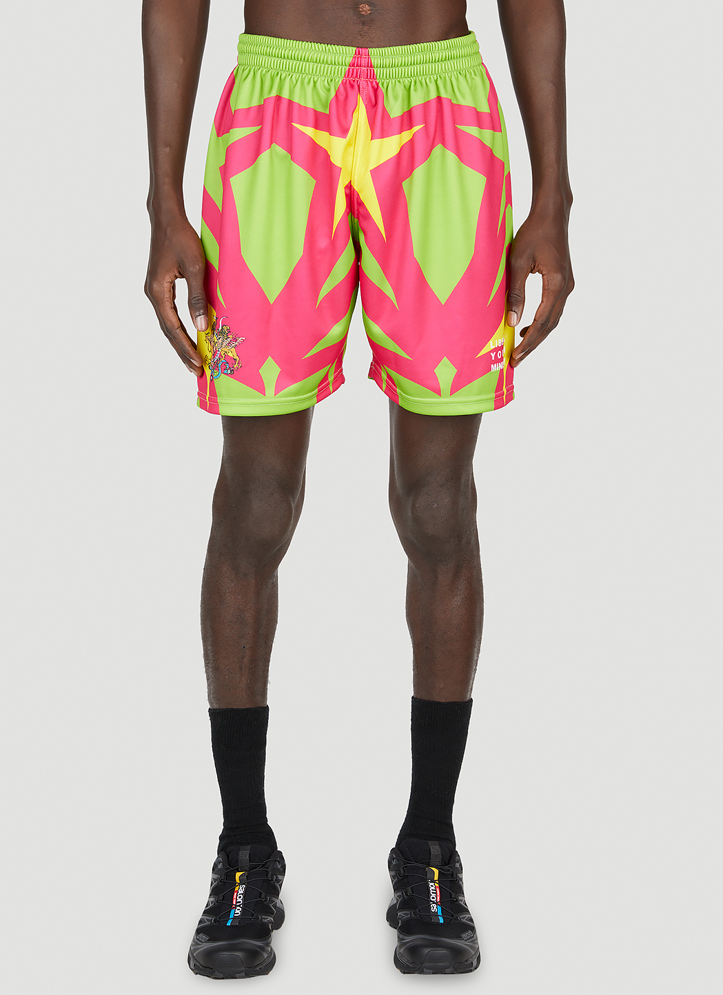 Graphic Print Football Shorts