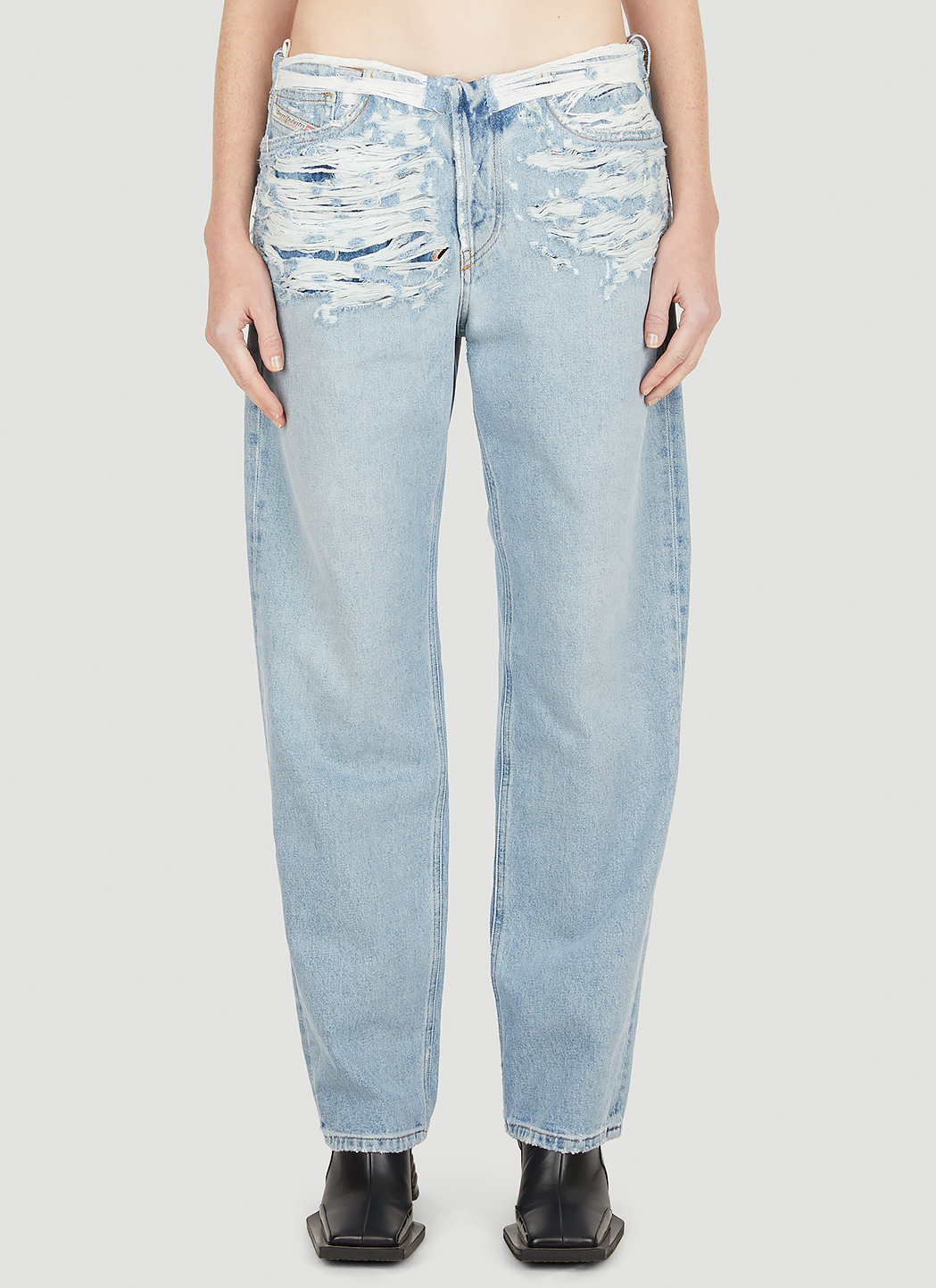 【HI FI FNK】Ark Washed Denim Diesel D-Ark FSB1 Jeans in Light Blue | LN-CC
