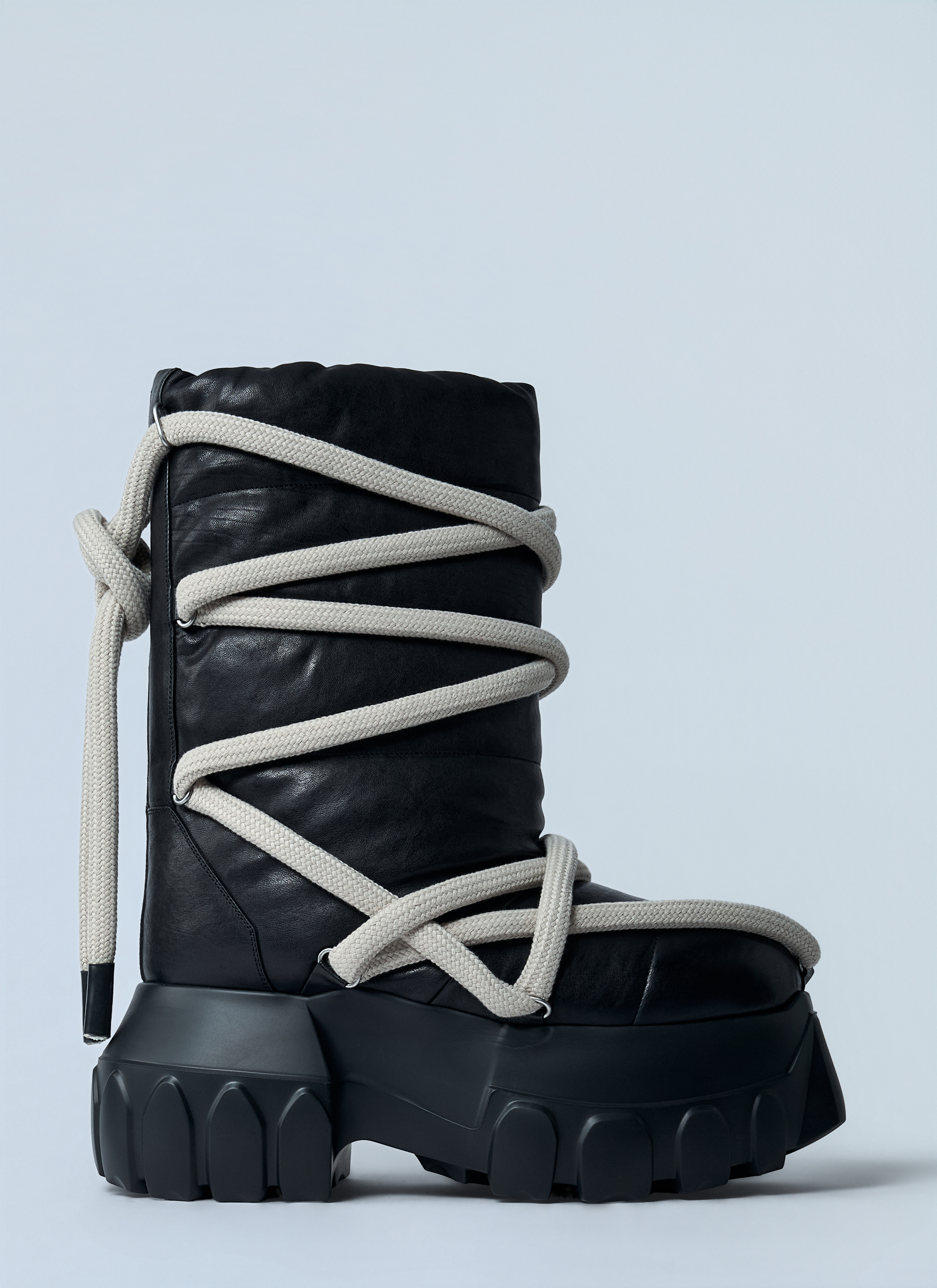 Rick Owens Men's' Lunar Mega Tractor Boots in Black | LN-CC®