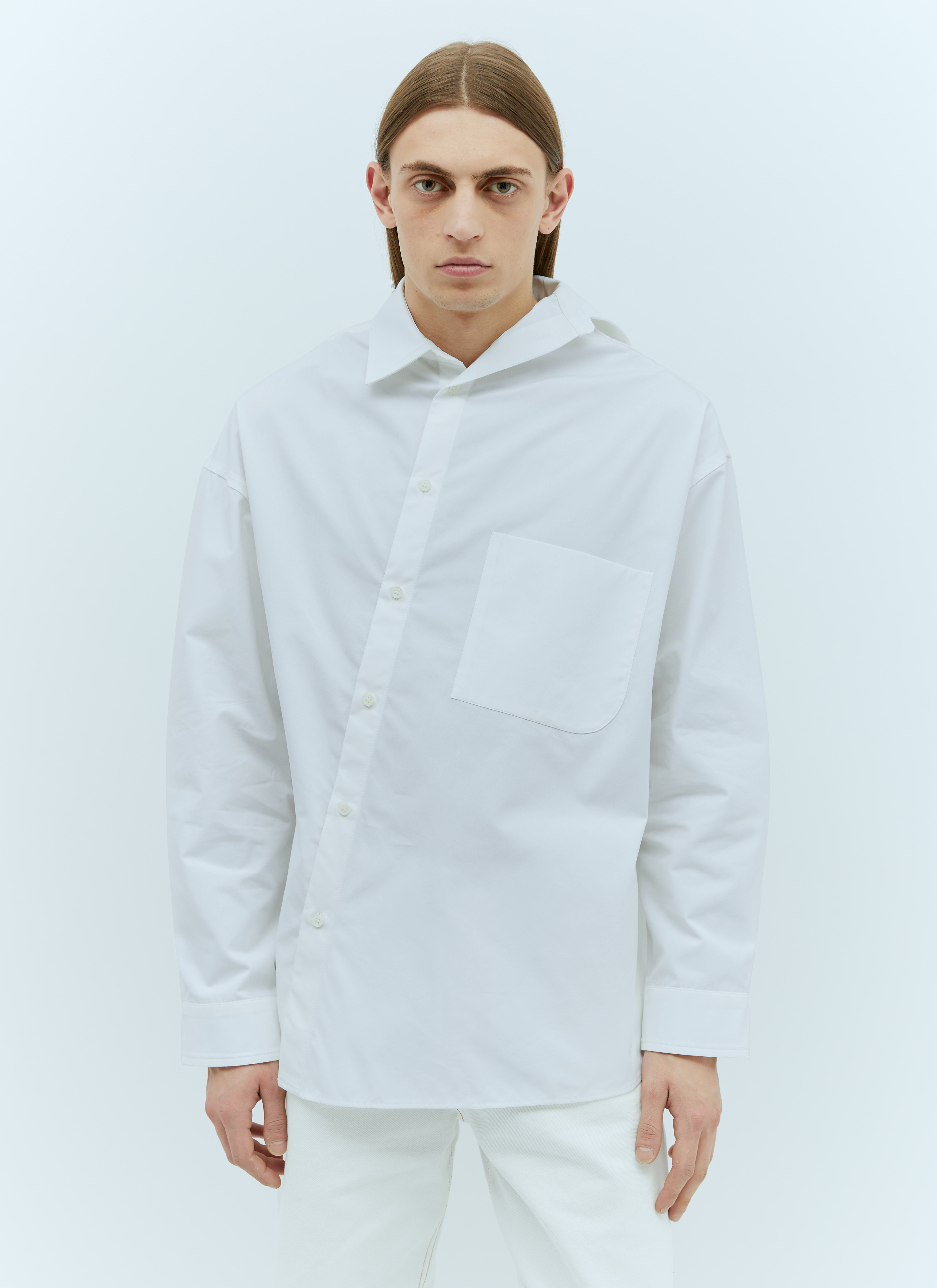 Jacquemus Men's' La Chemise Cuadro Shirt in White | LN-CC®