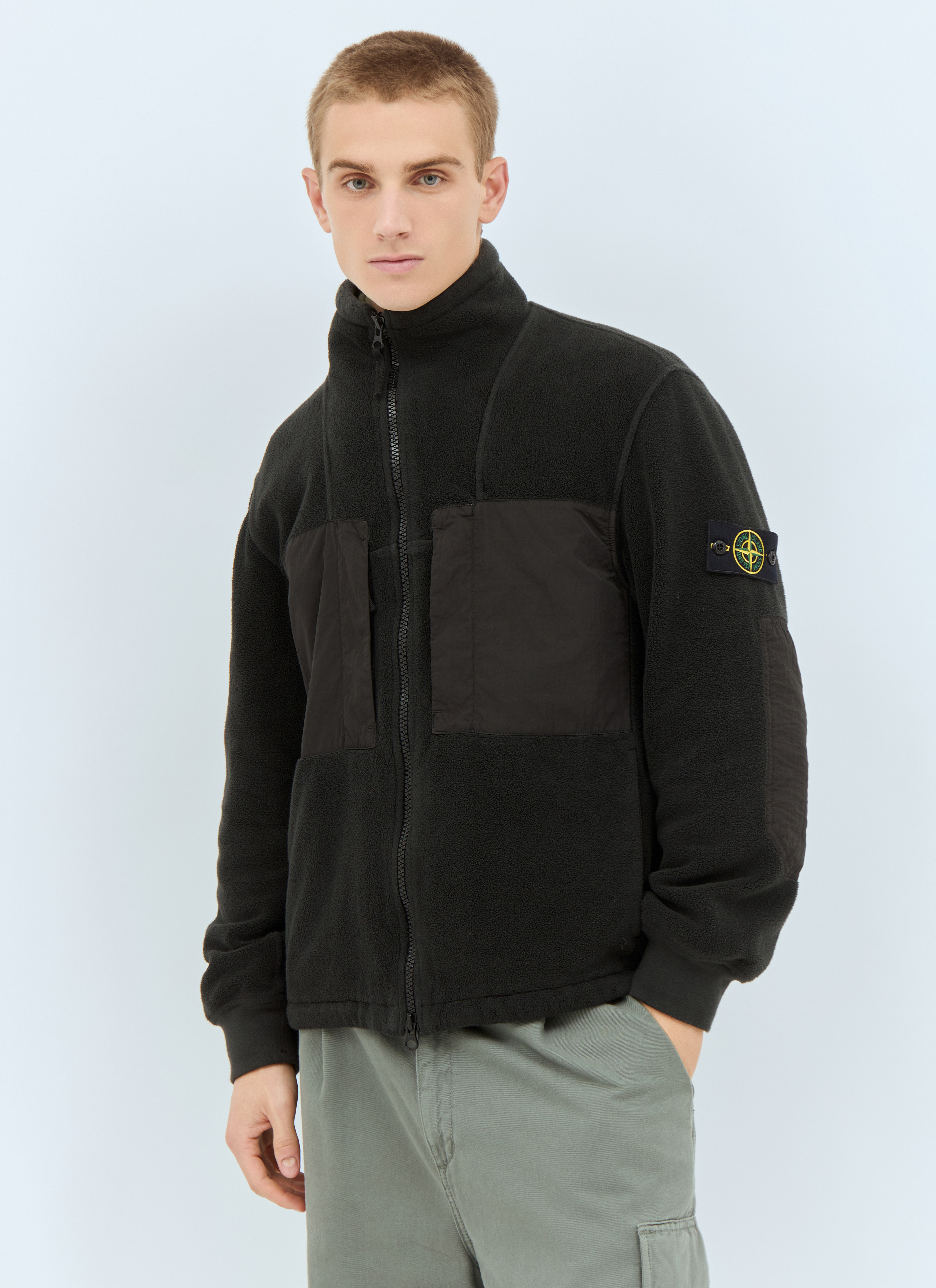Stone Island Men's' Fleece Jacket in Grey | LN-CC®