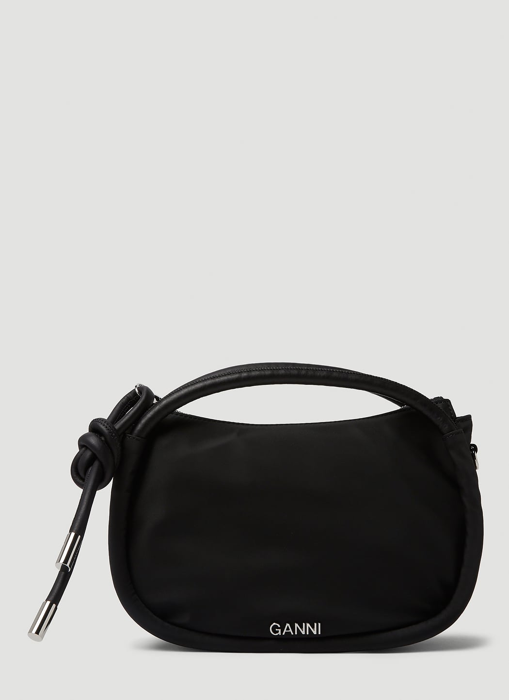 GANNI Mini Knot Handbag in Black | LN-CC