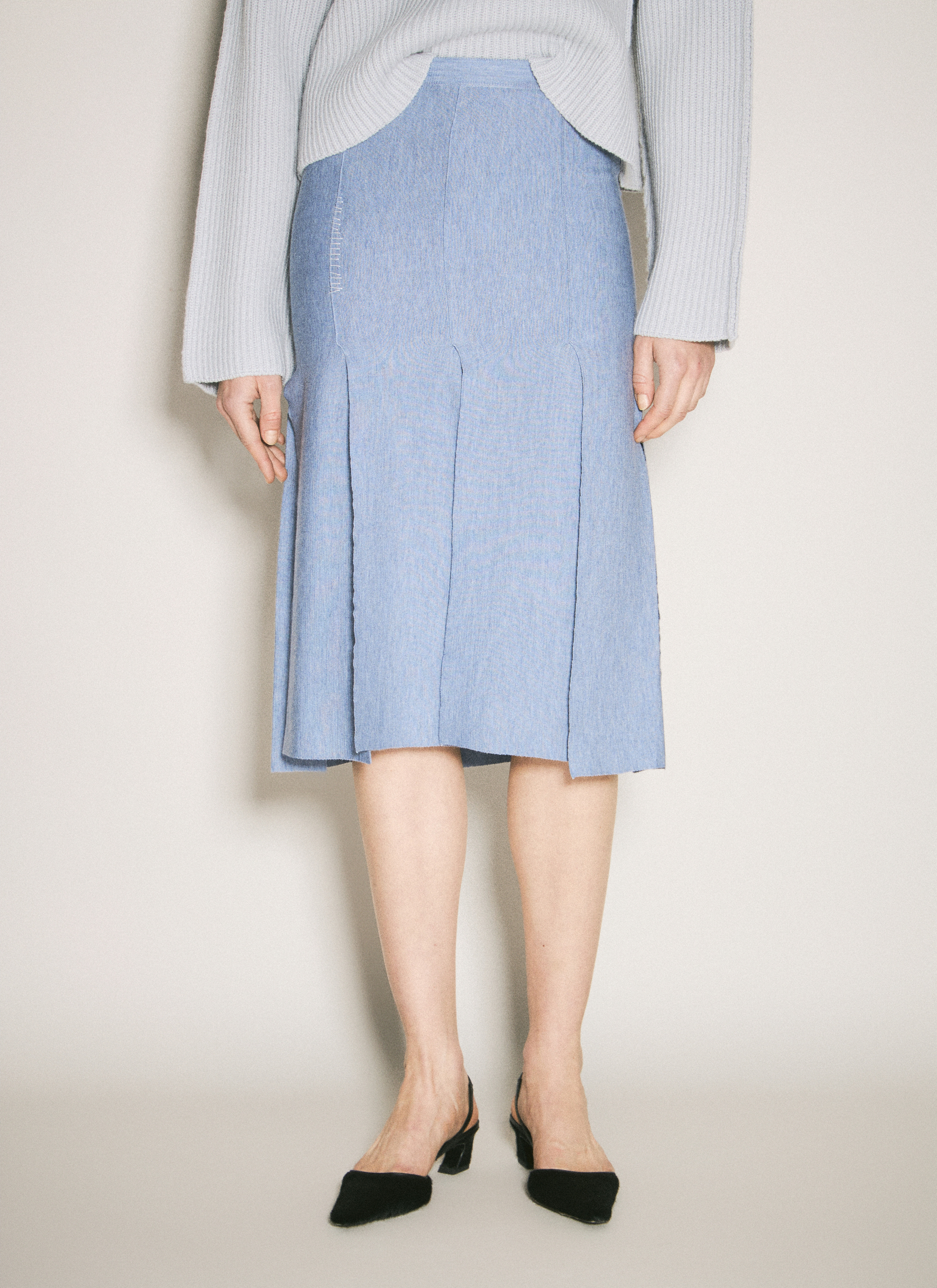 【MARNI】 ウールシルクスカート ブルー 【マルニ】 Marni レディース ウールシルクスカート の ブルー | LN-CC®